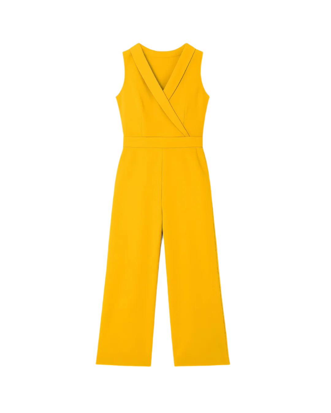 Trendy V-neck Jumpsuit with Insert Pockets