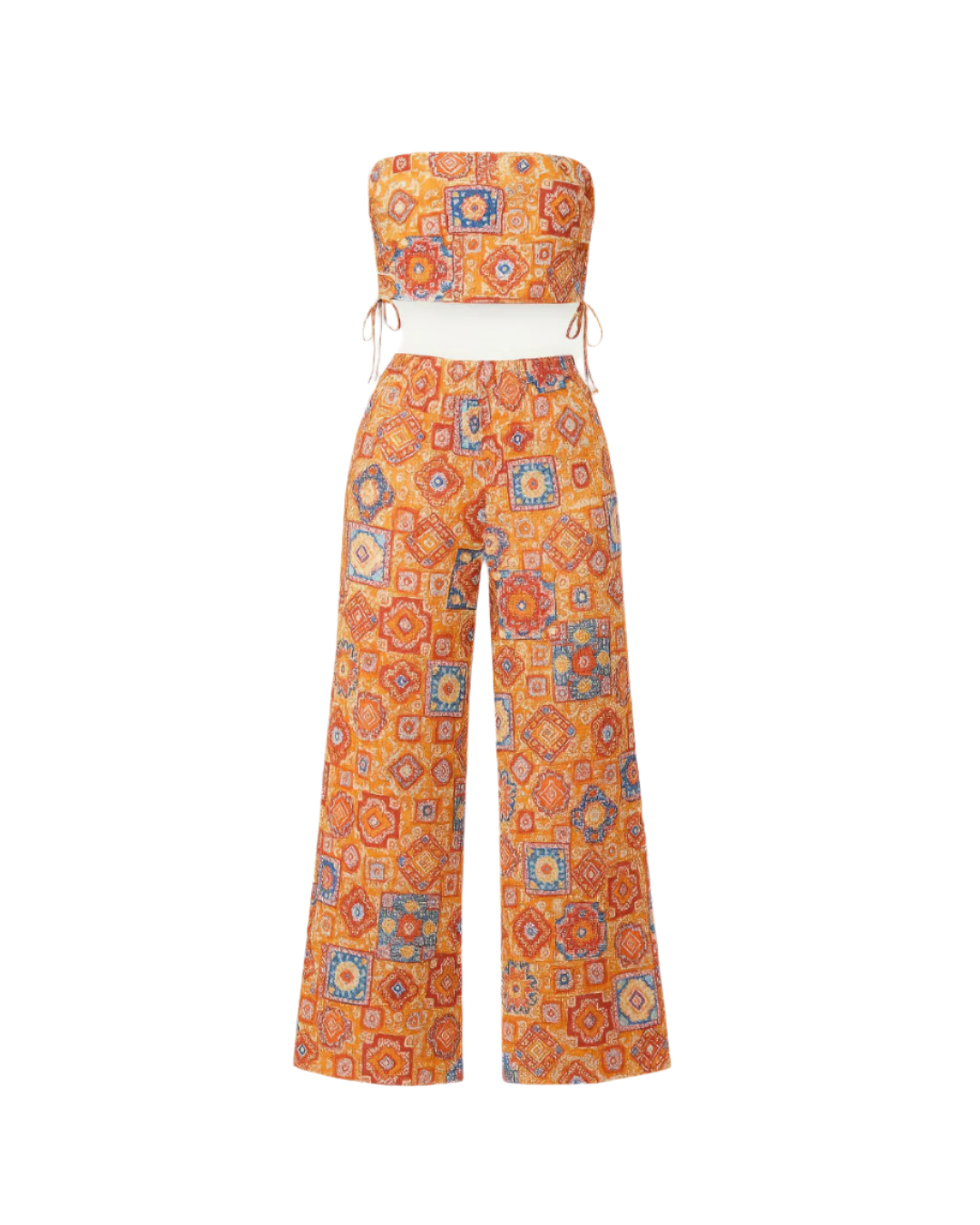 Multicolour Strapless Co-Ords Set