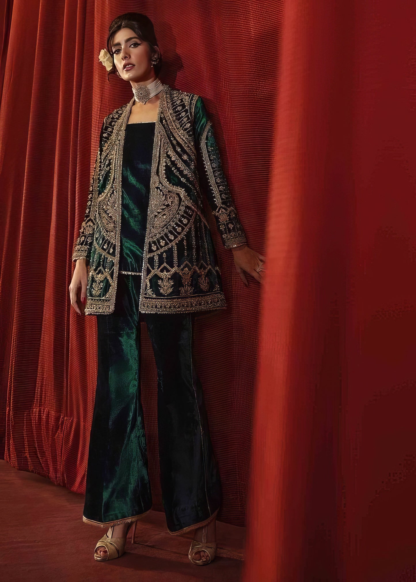Luxurious Designer Trouser Suit