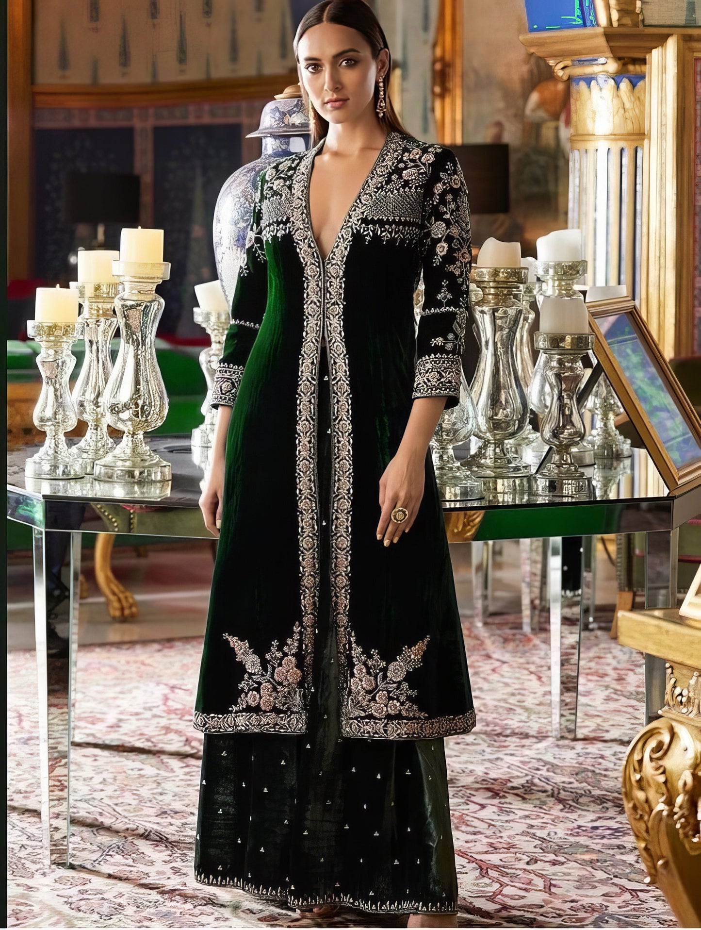 Velvet Kurta Sharara Palazo