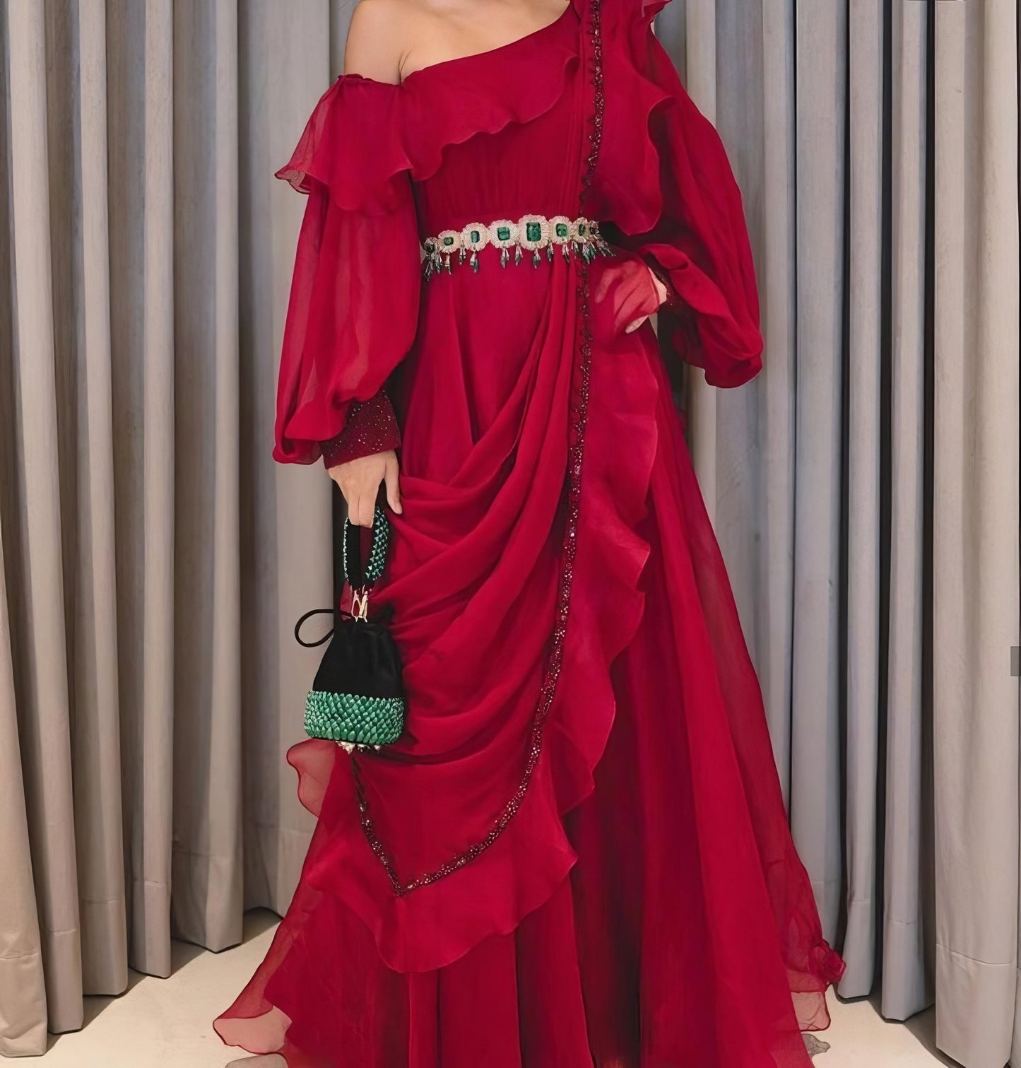 RED OMID BELT - EMERALD