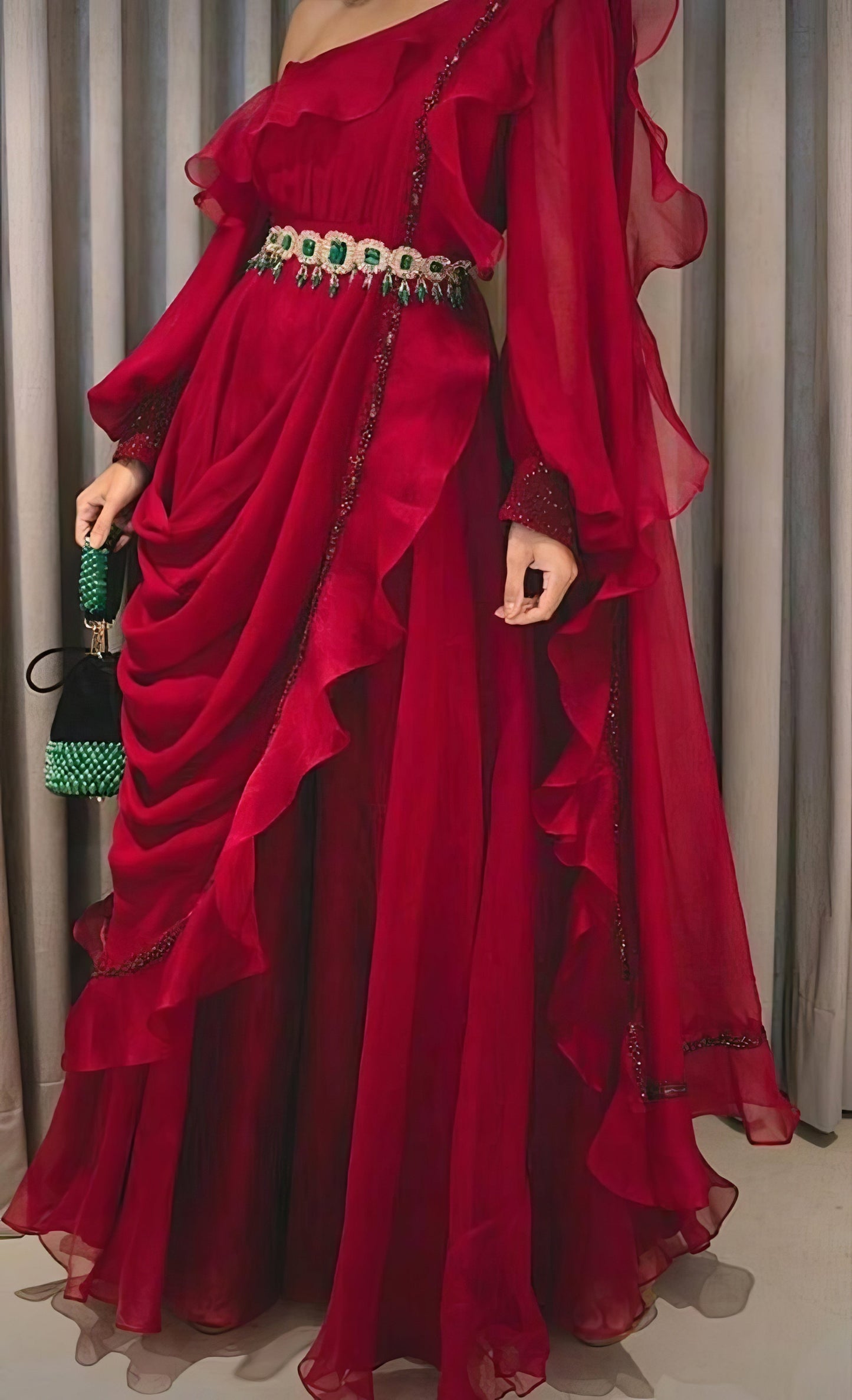 RED OMID BELT - EMERALD