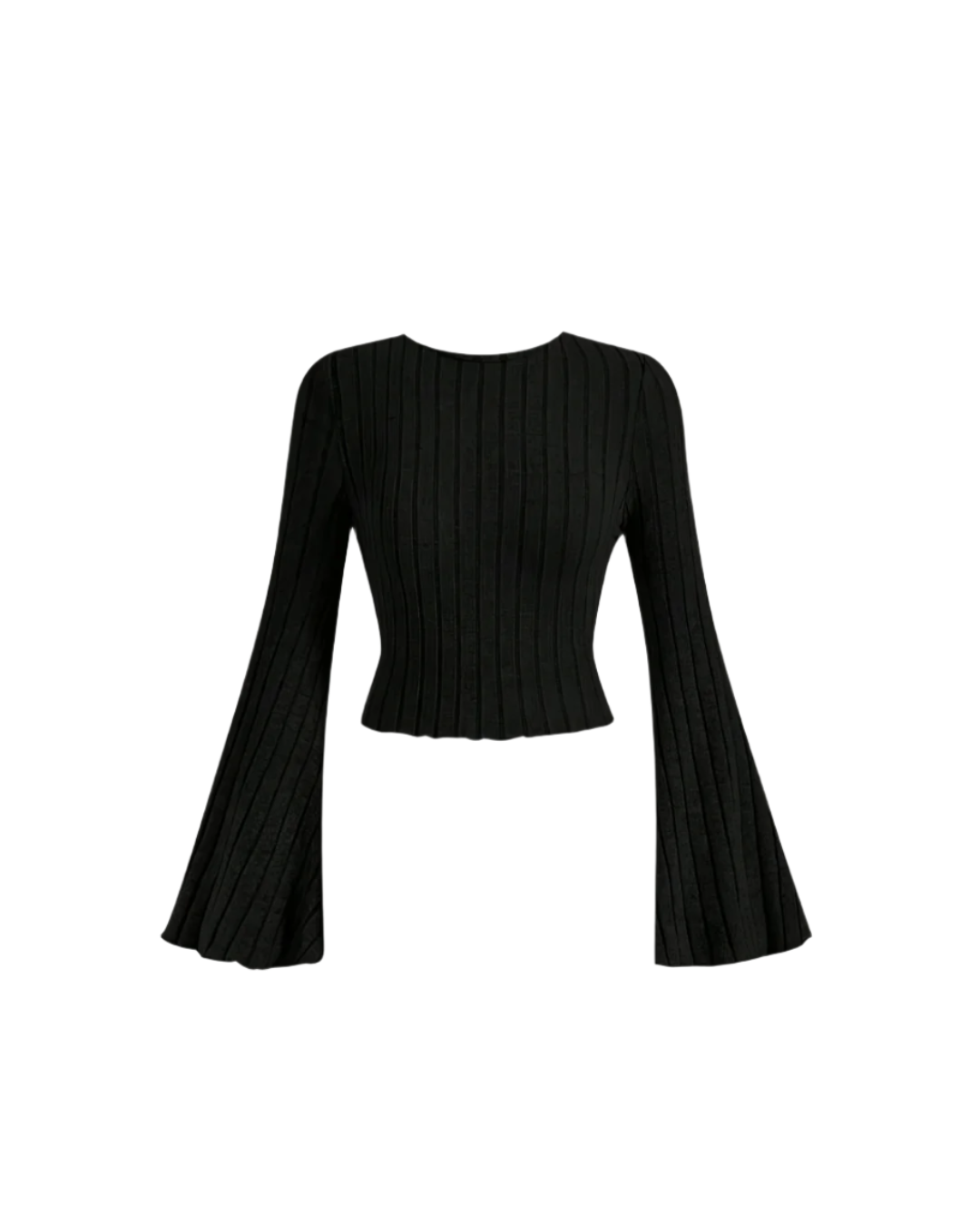 Rib-knit turtleneck top