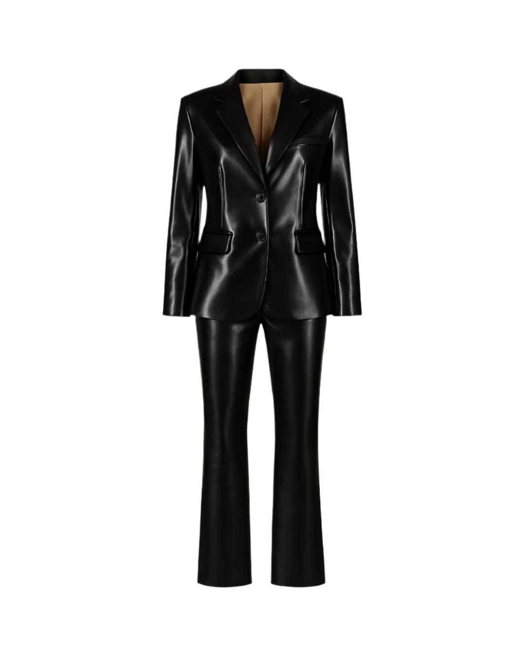 Black Leather Business Suit