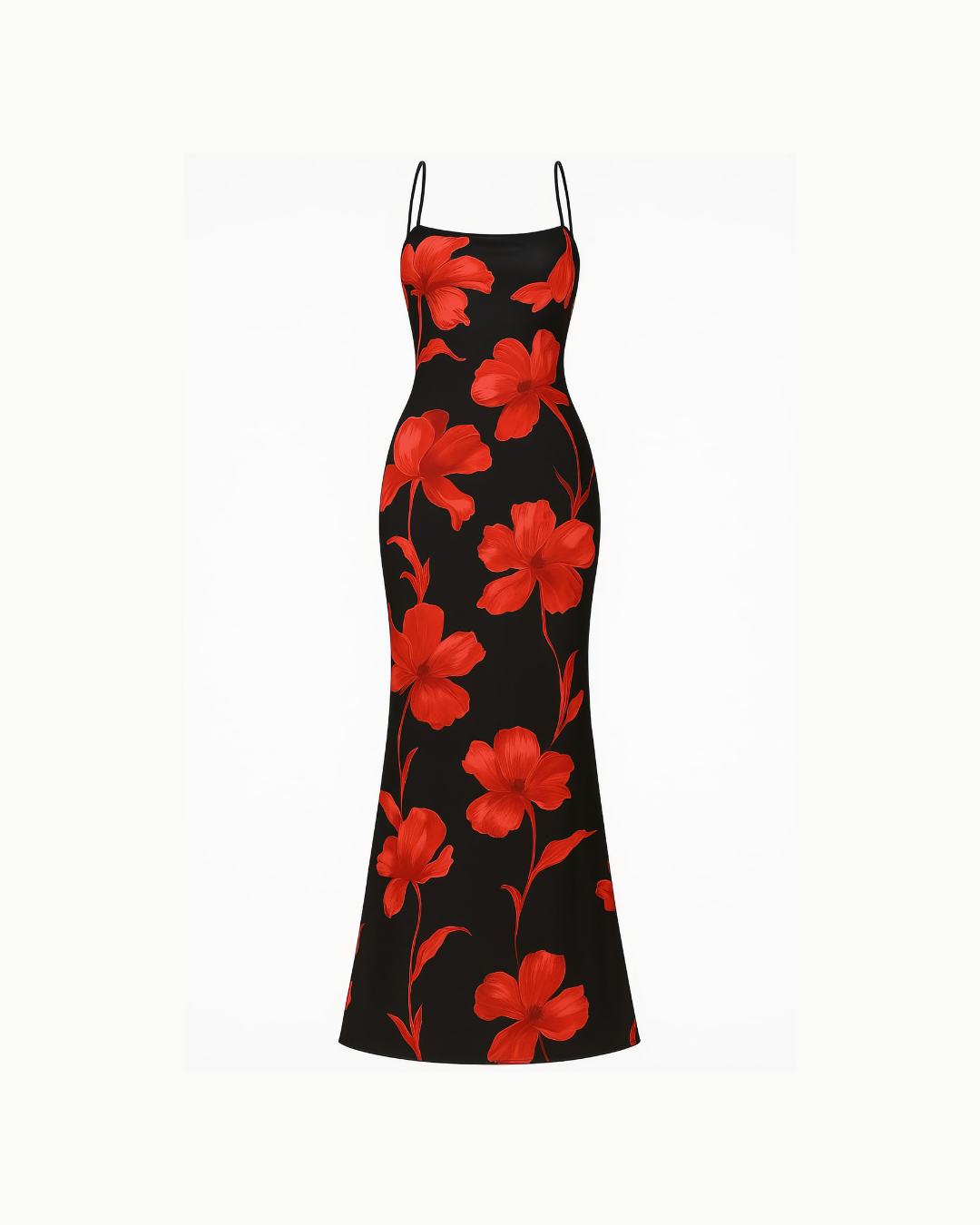 Black And Red Abstract One Piece