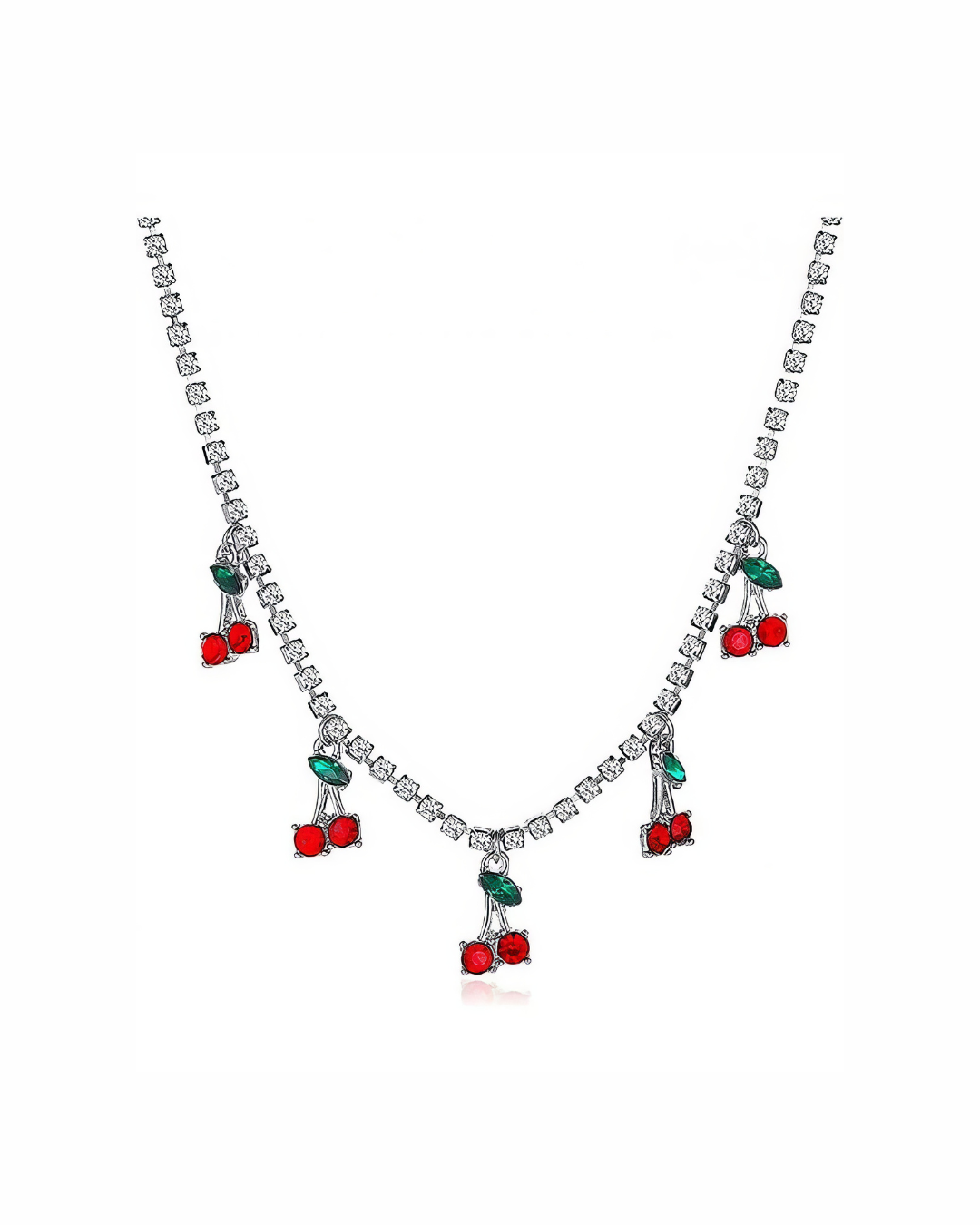 Crystal Cherry Necklace For Women