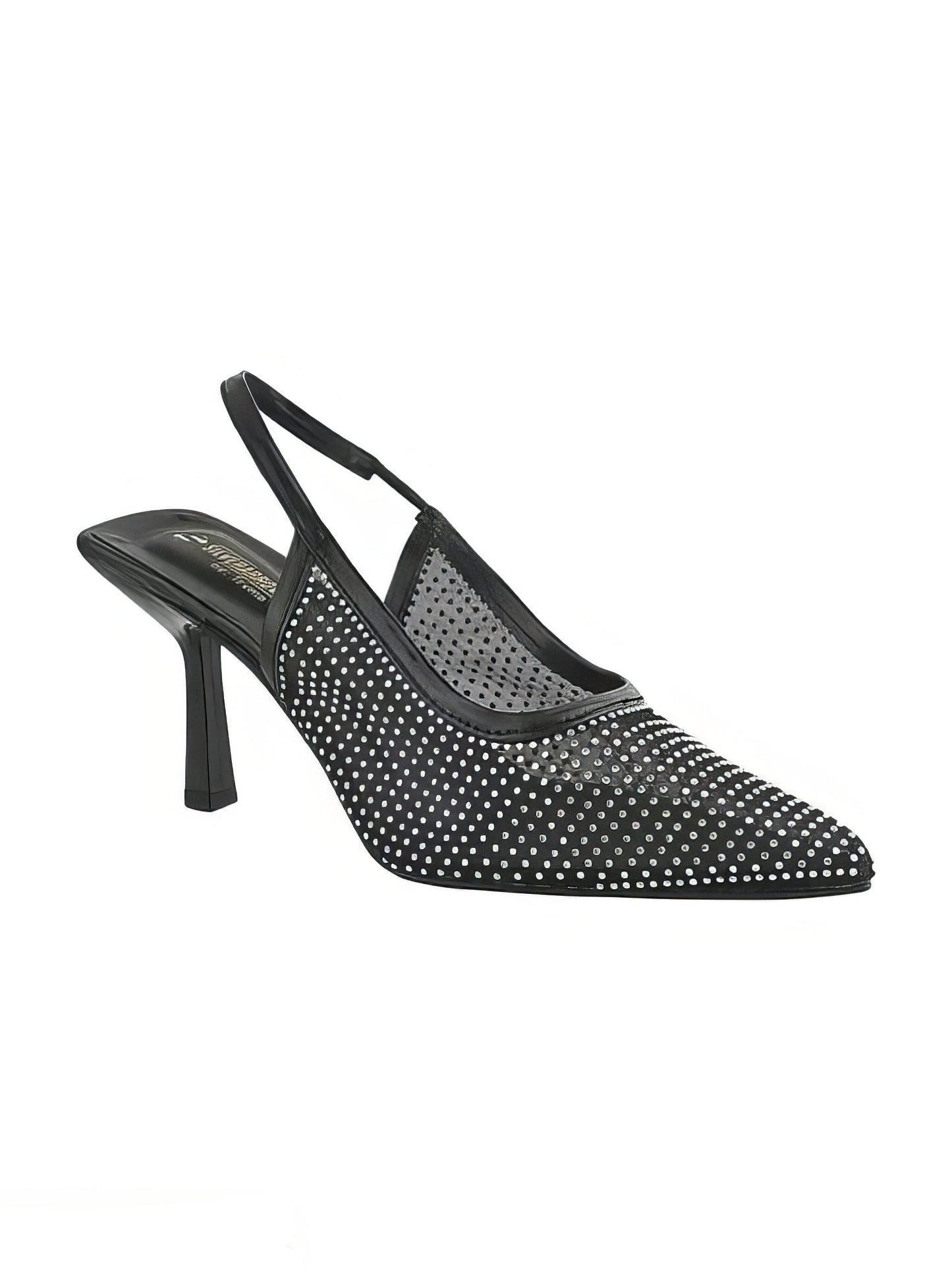 Black rhinestone glitter heels for weddings - Aleeze by Aliza