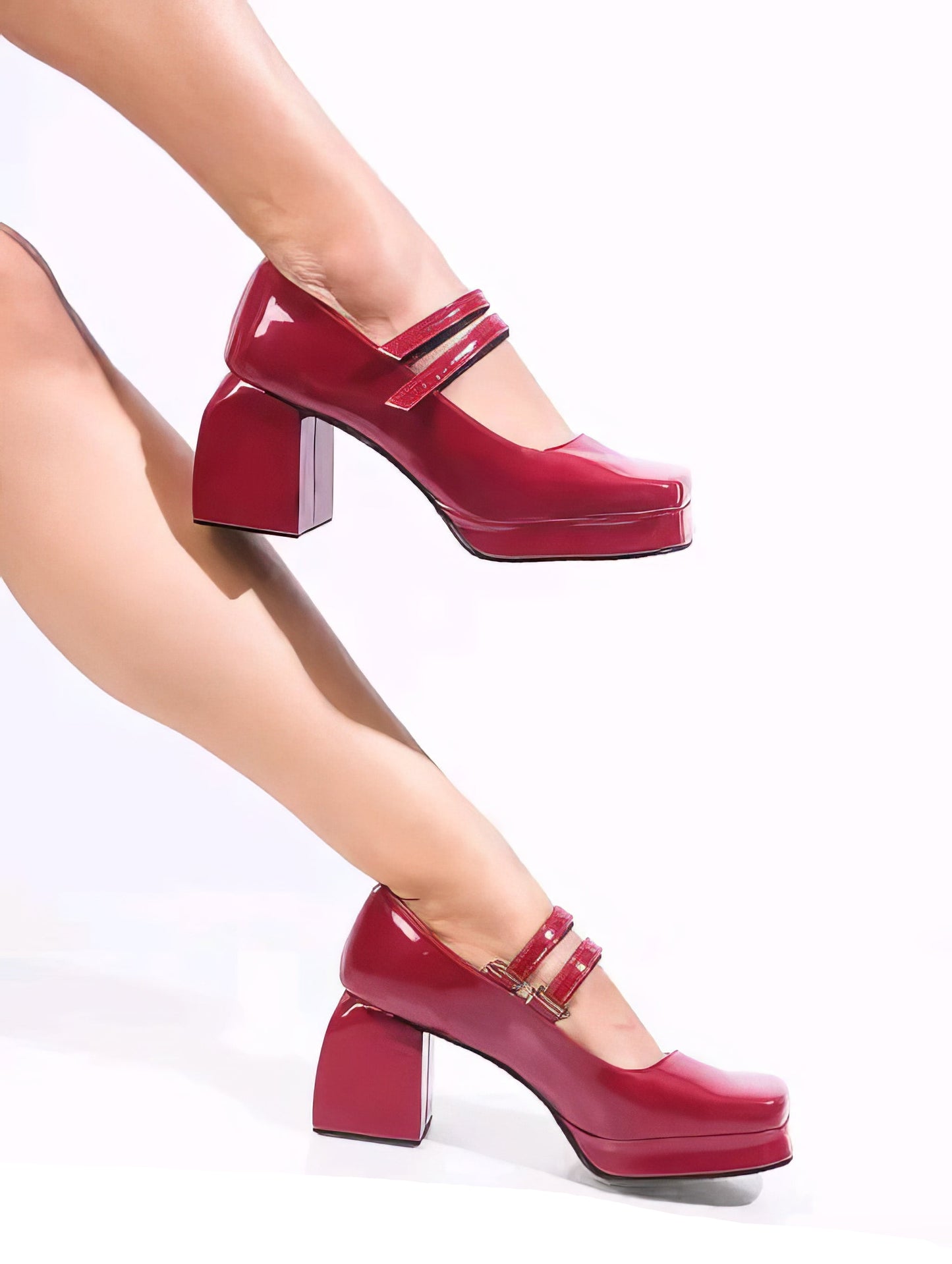 Pink chunky platform heels for parties - Aleeze by Aliza
