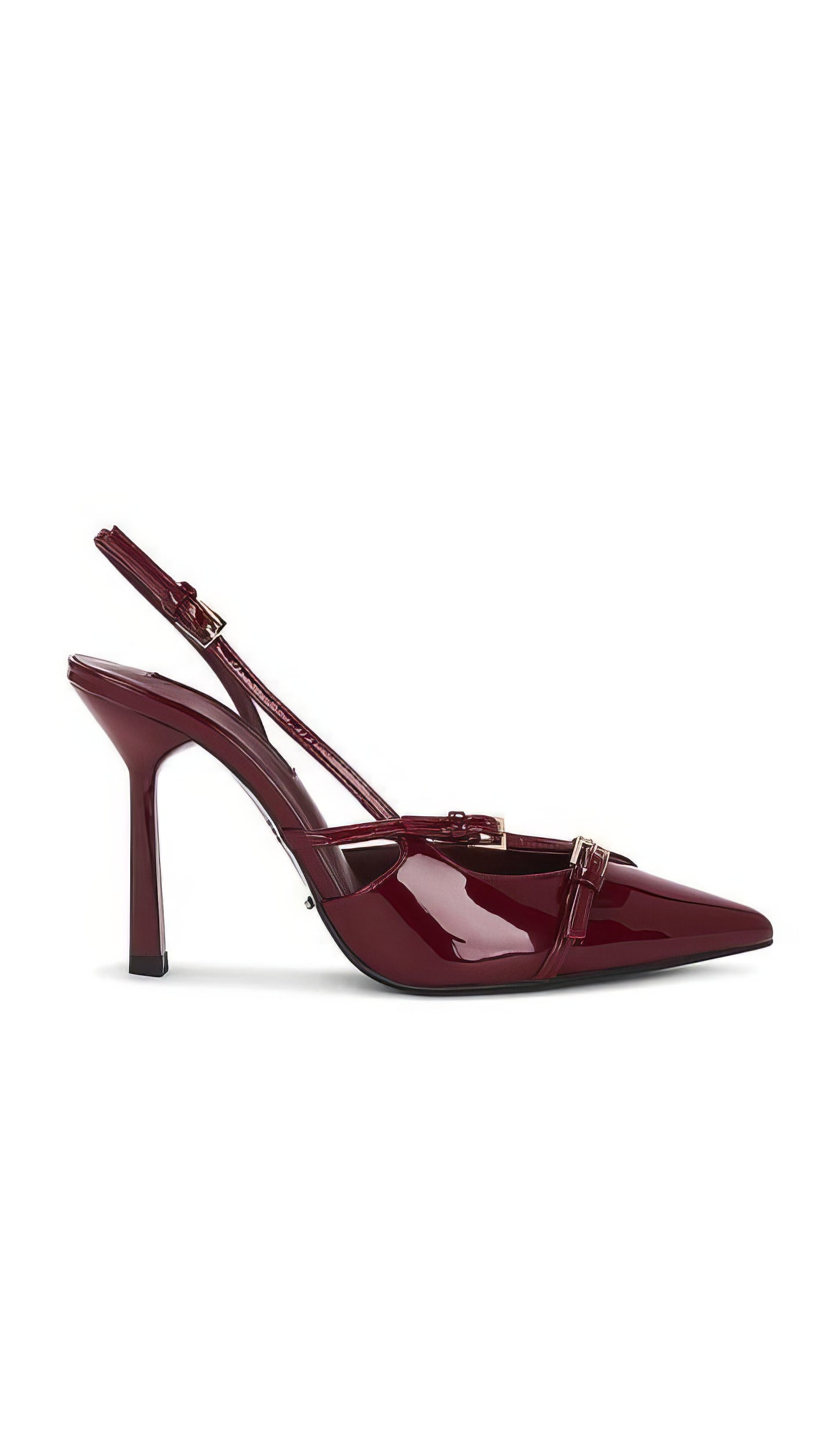 Black slim heel pumps with ankle buckles - Aleeze by Aliza