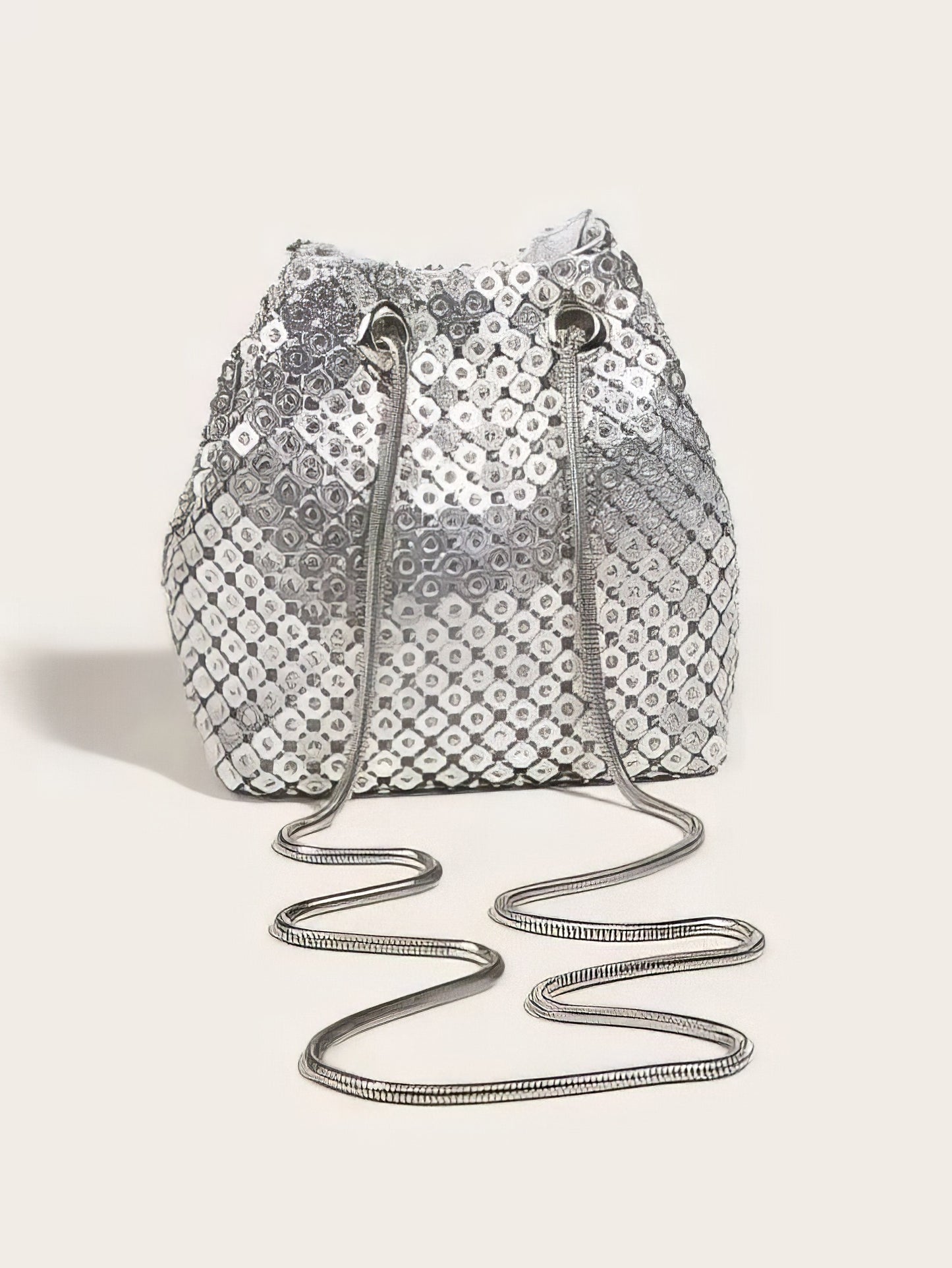 Silver rhinestone evening clutch bag for weddings - Aleeze by Aliza