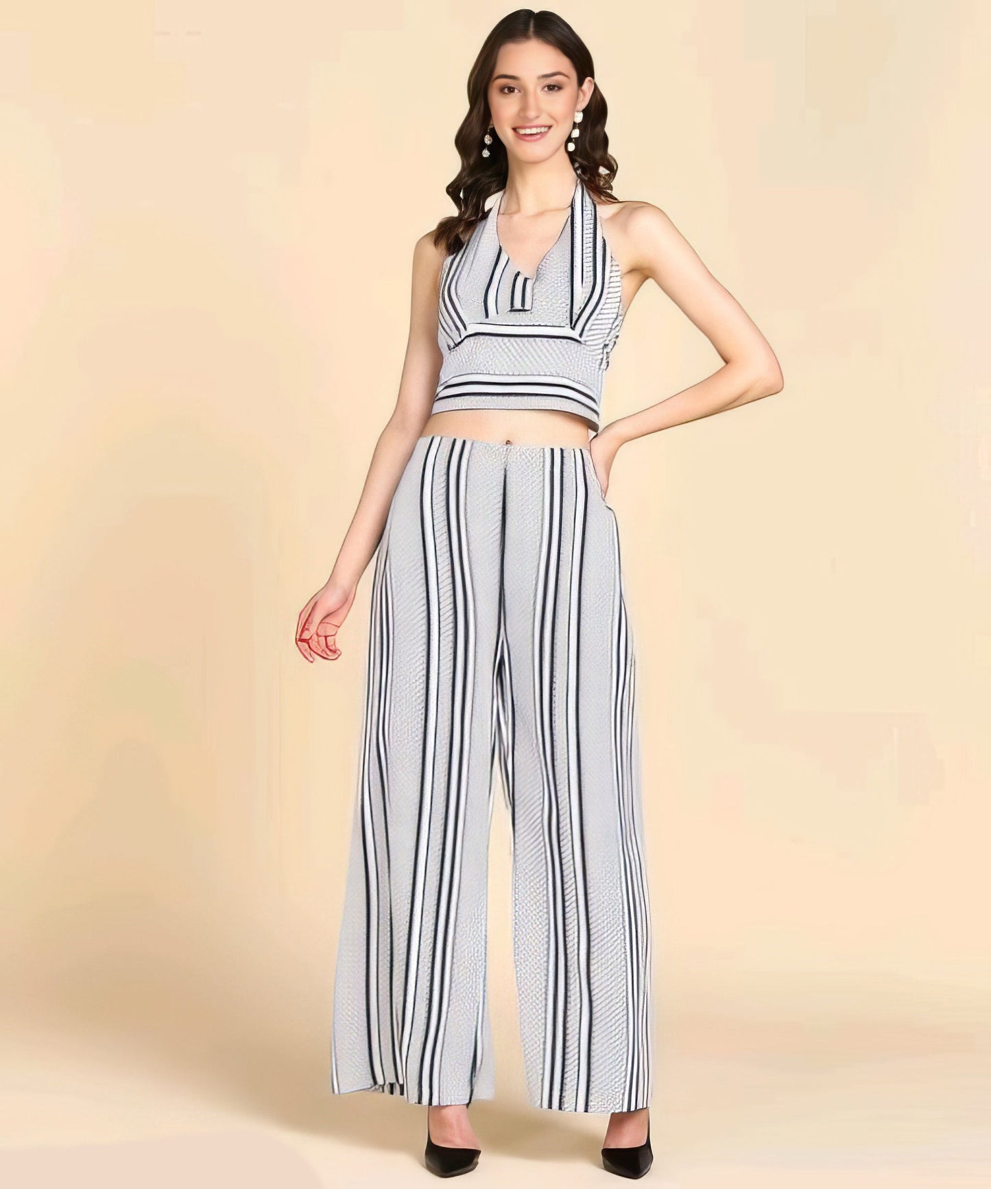 Black and White Plazzo Set