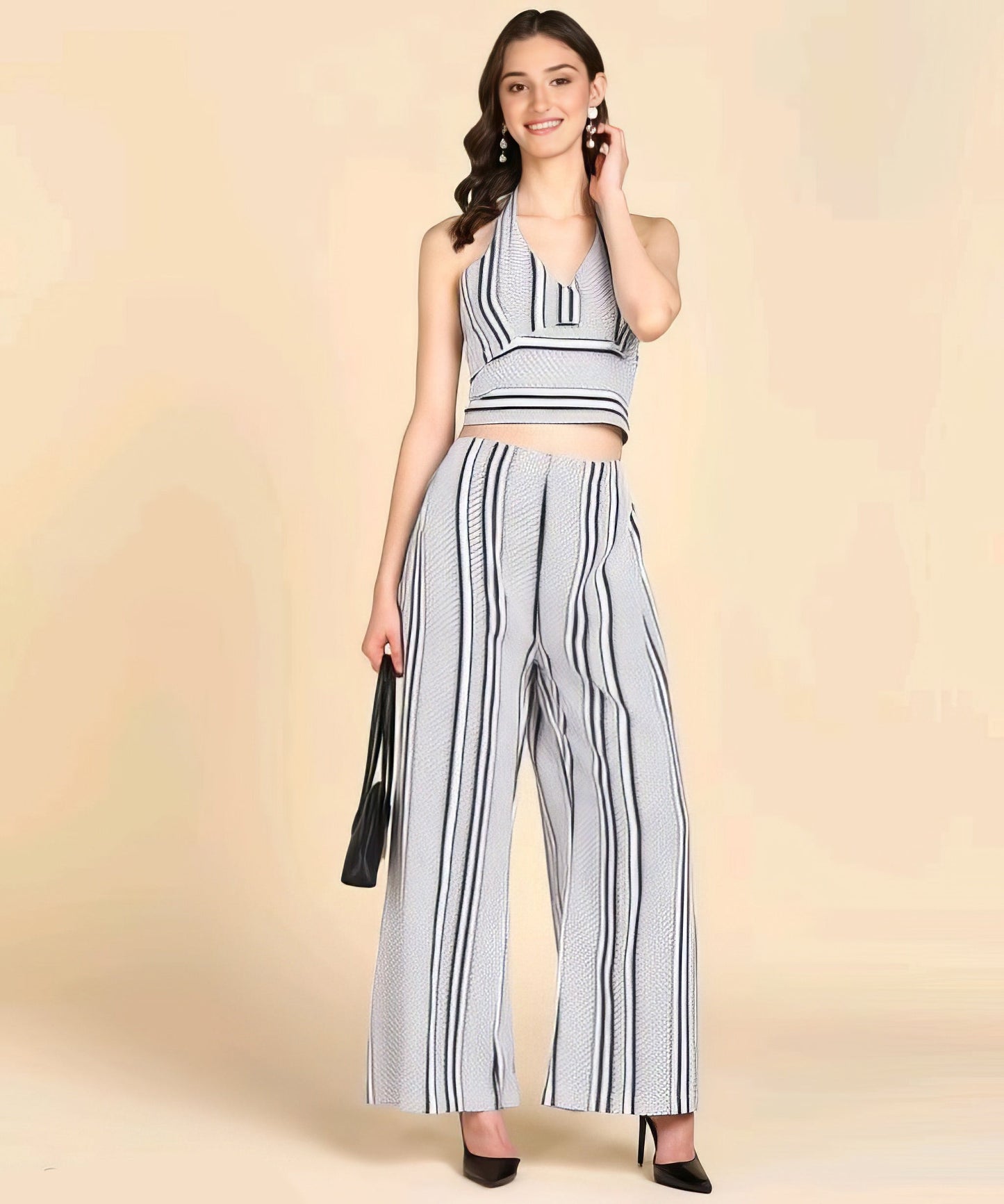 Black and White Plazzo Set