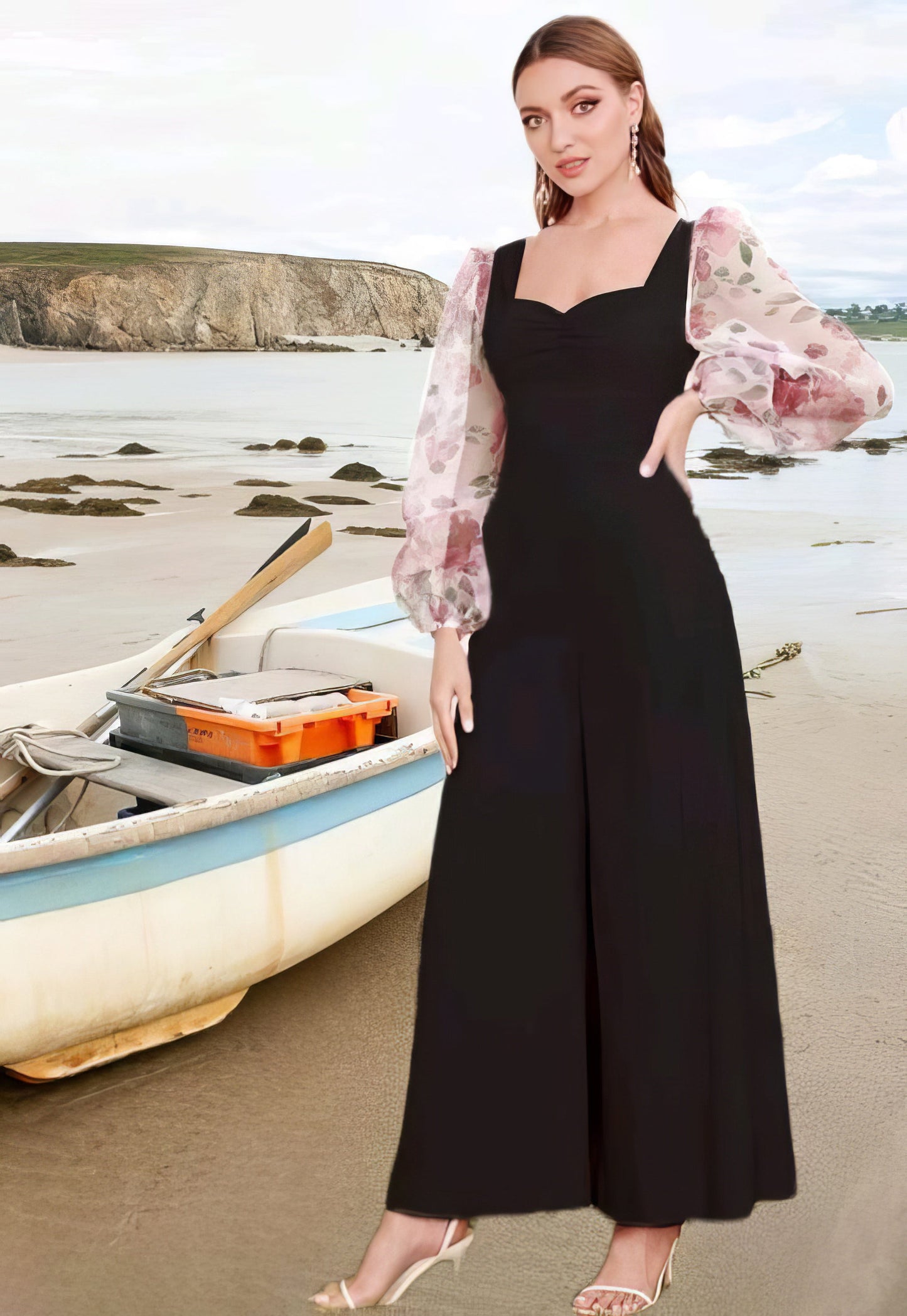 Puff Sleeves Fancy Jumpsuit