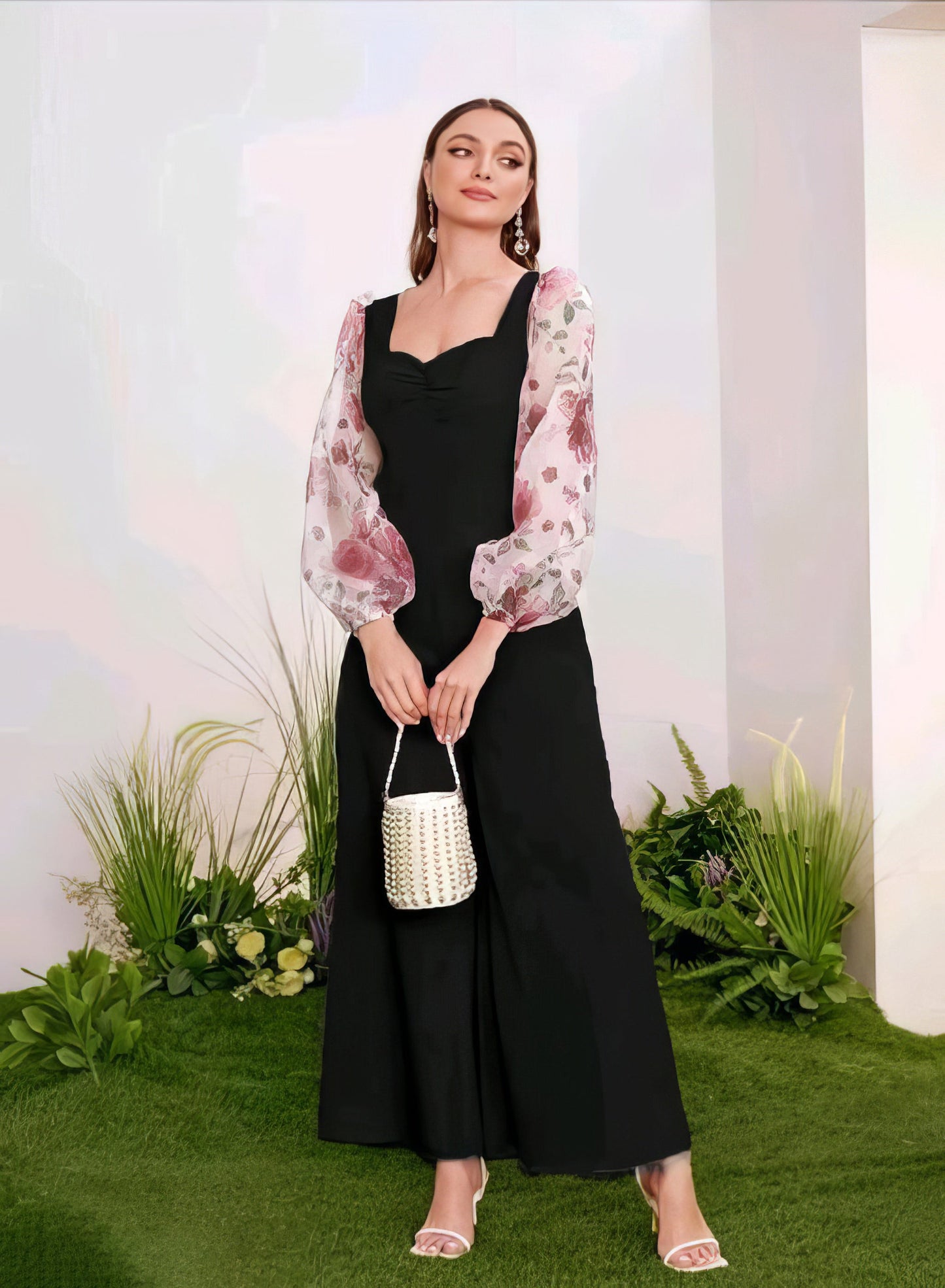 Puff Sleeves Fancy Jumpsuit