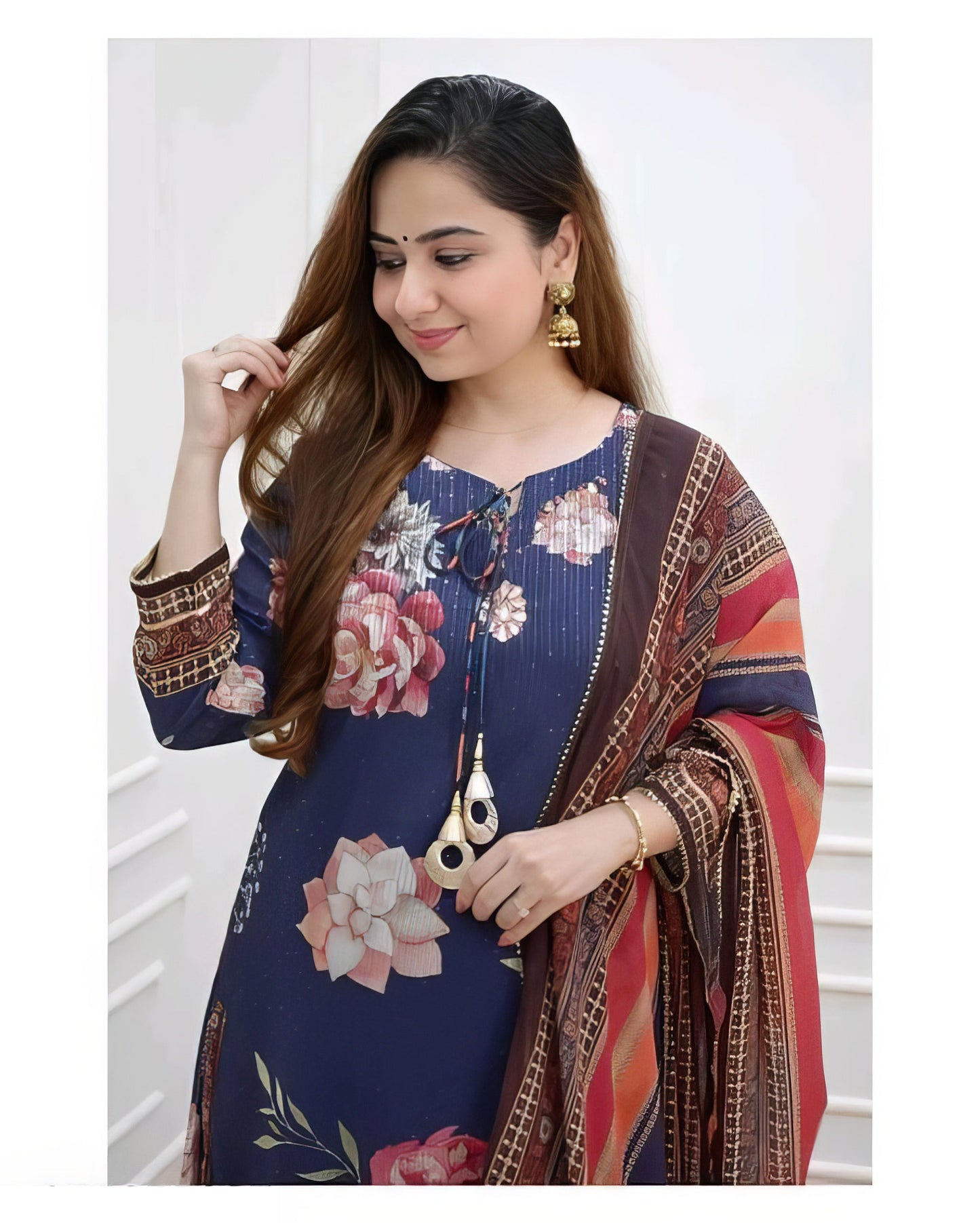 Croset Embroidered Kurta with Sharara Set