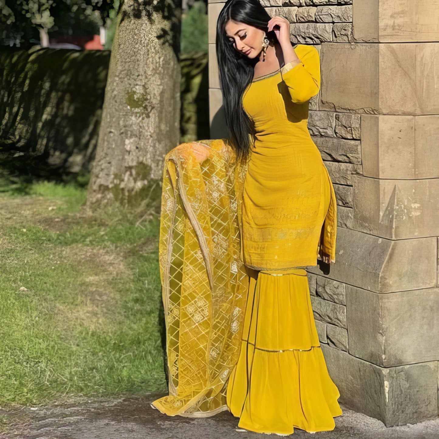 Trendy Kurti Sharara Set