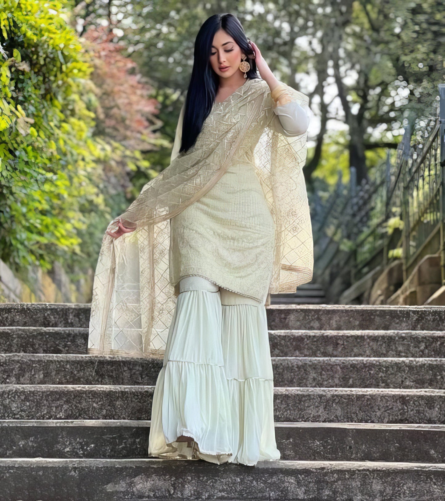 Trendy Kurti Sharara Set