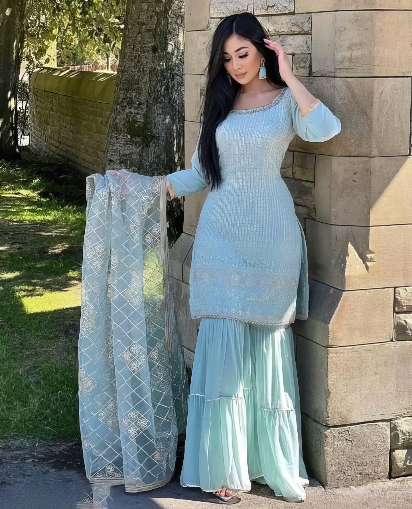 Trendy Kurti Sharara Set