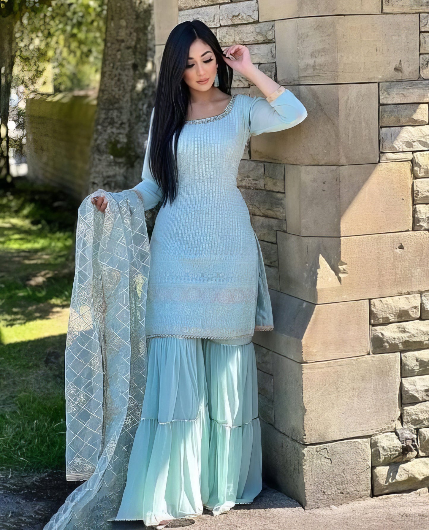 Trendy Kurti Sharara Set