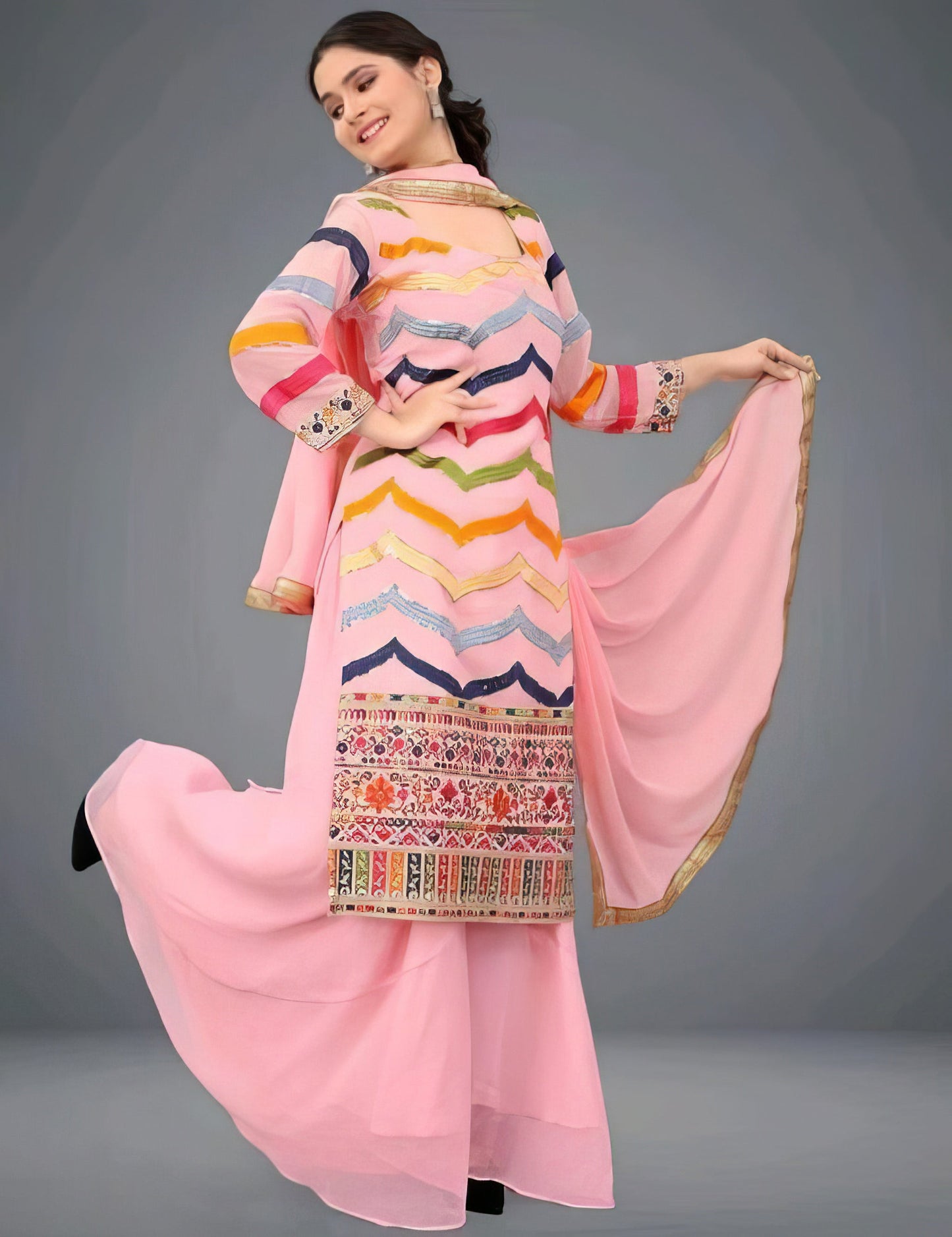 Designer Kurti Sharara Set