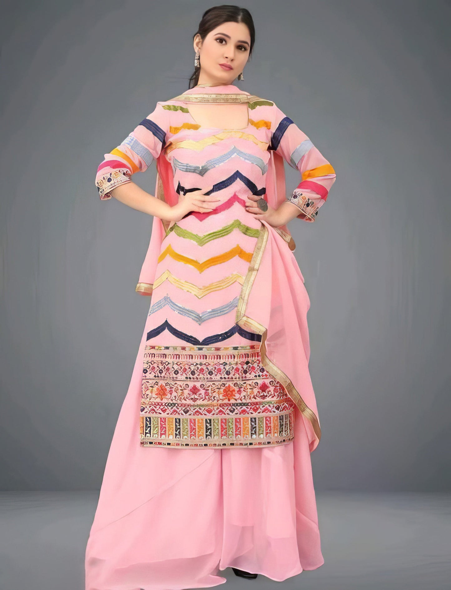 Designer Kurti Sharara Set