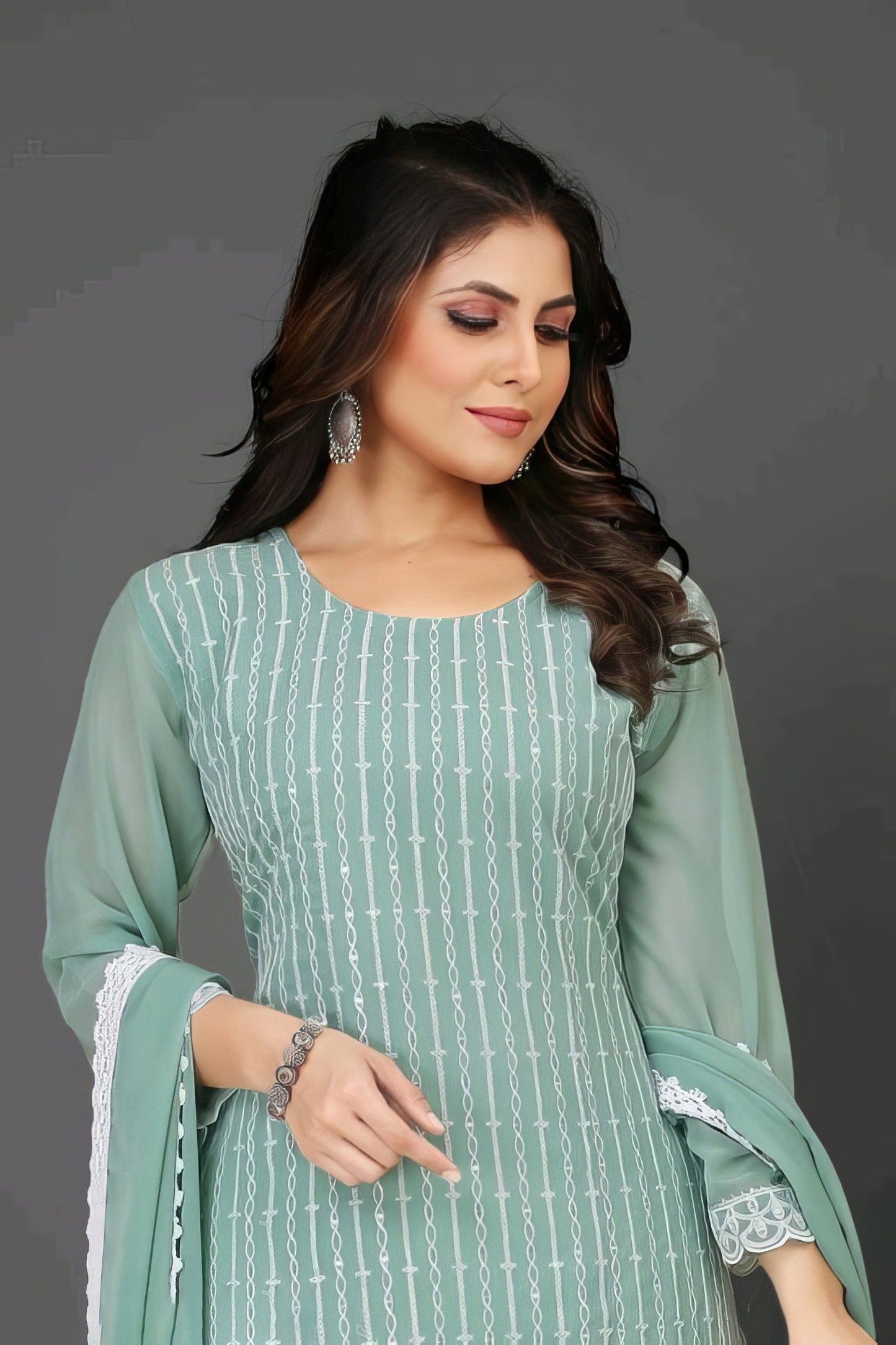 Georgette Kurta Plazzo Set