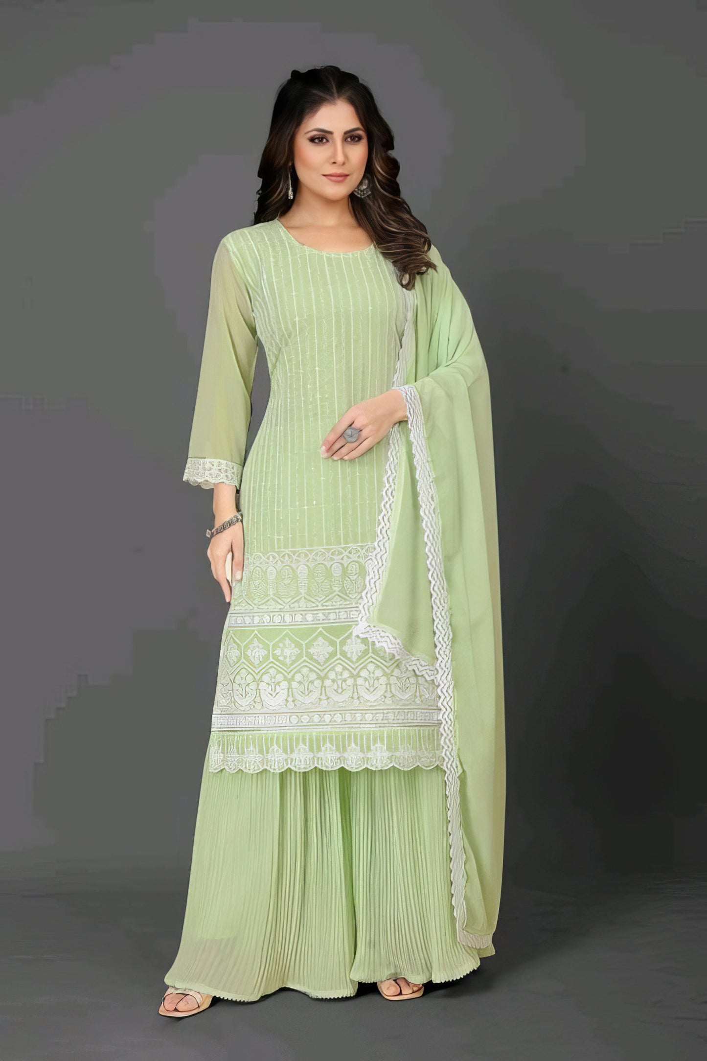 Georgette Kurta Plazzo Set