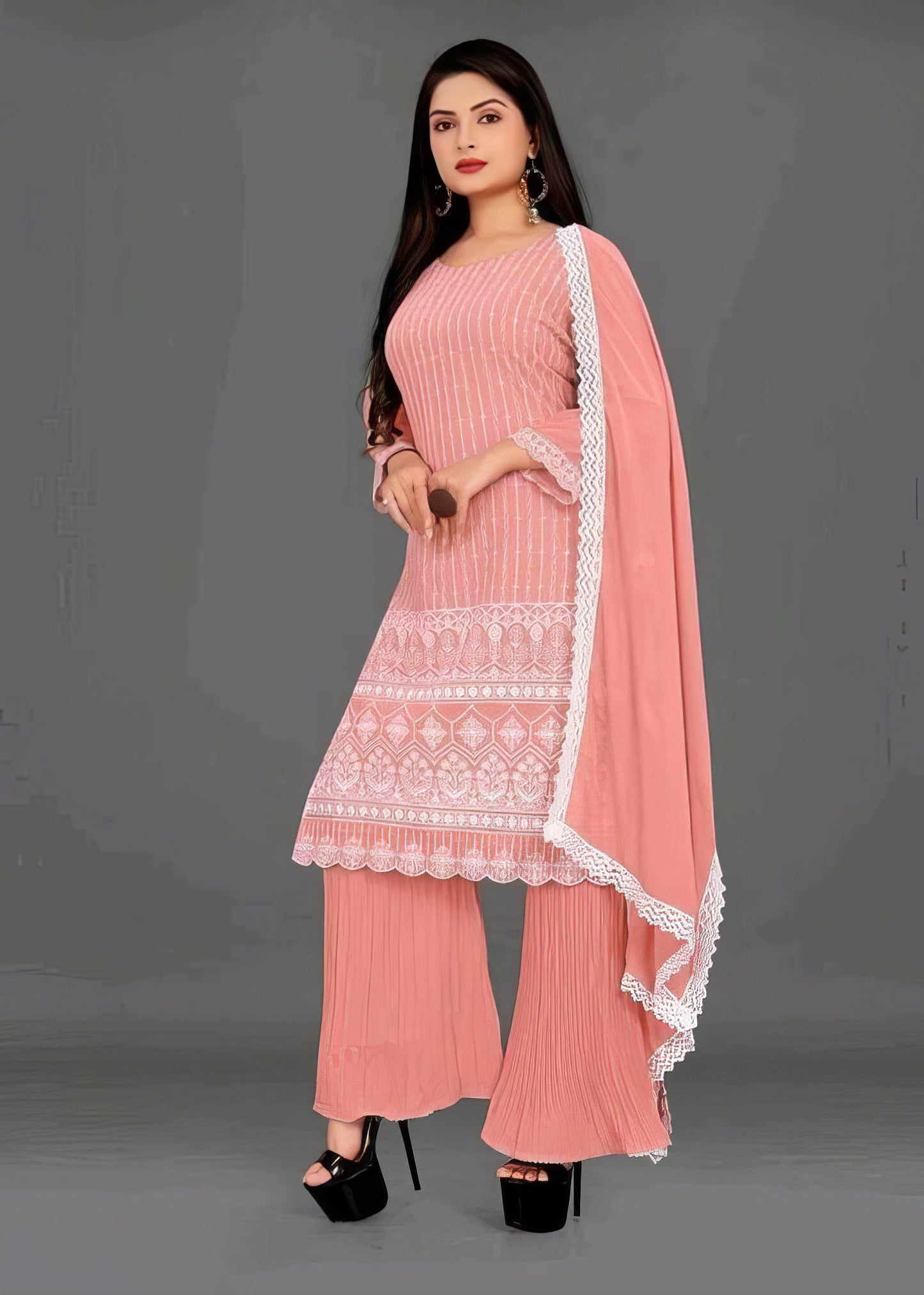 Georgette Kurta Plazzo Set