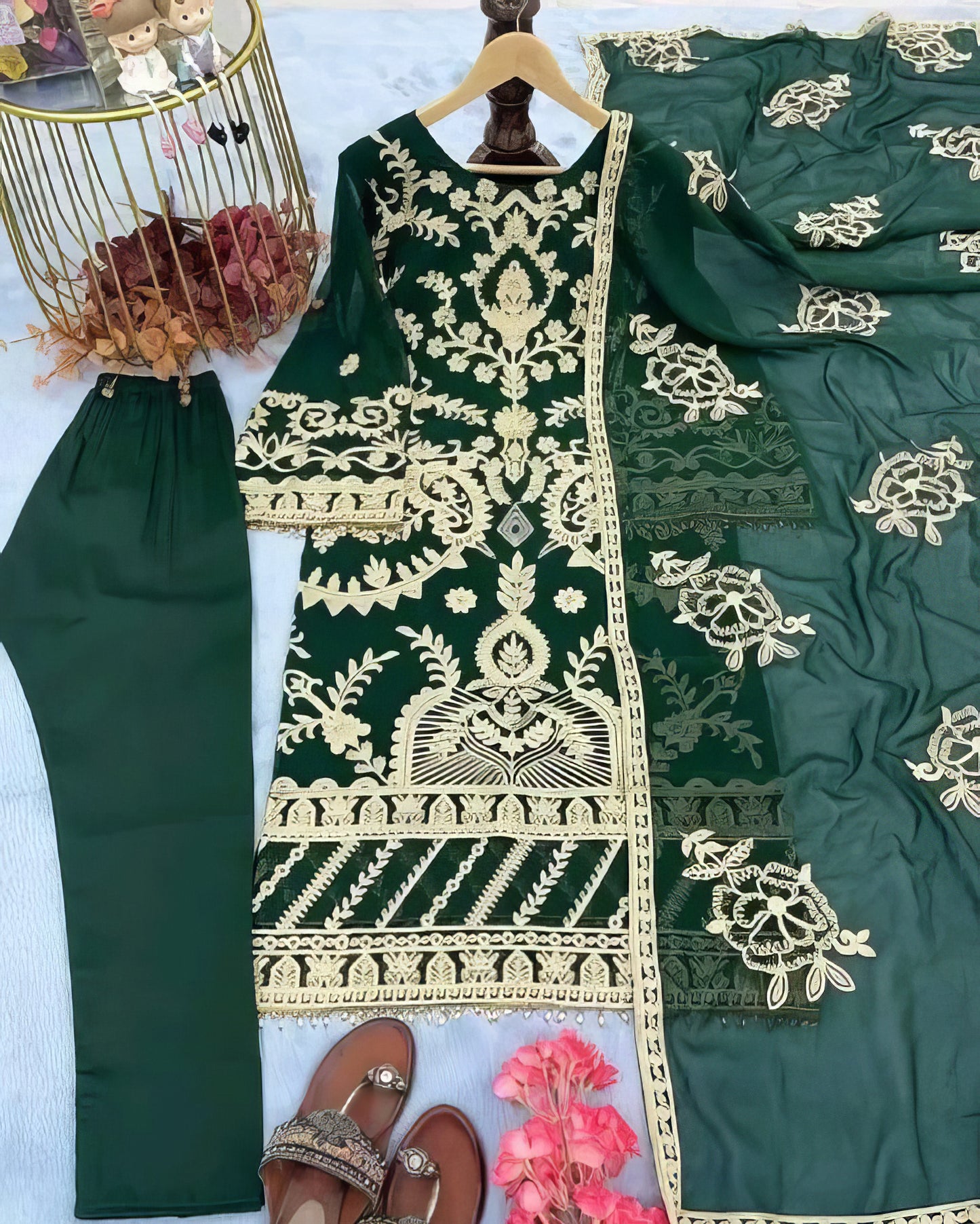 Designer Suit Set With Heavy Embroidery