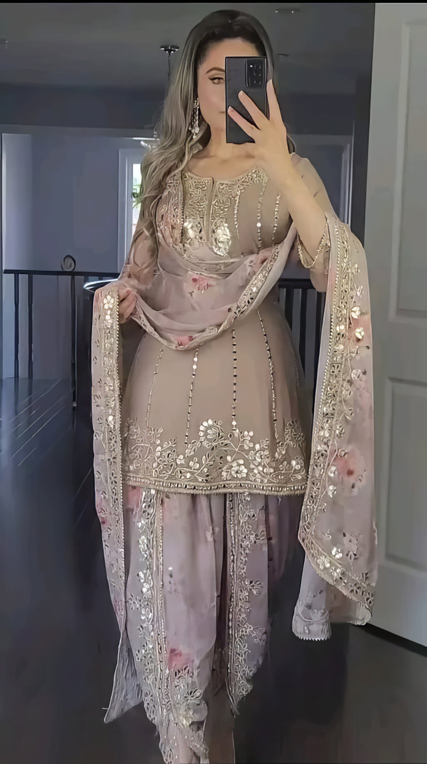 Ethnic Kurti Dhoti Dupatta