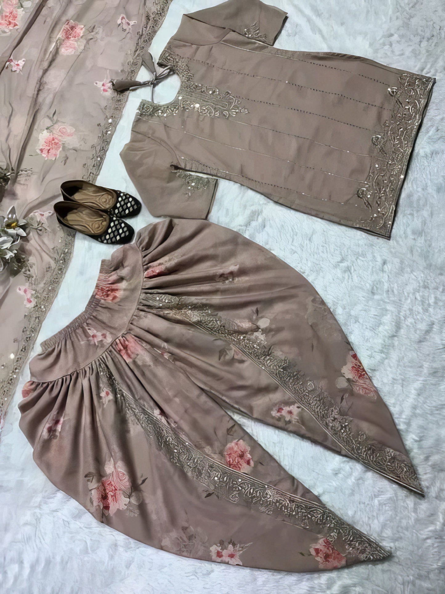 Ethnic Kurti Dhoti Dupatta