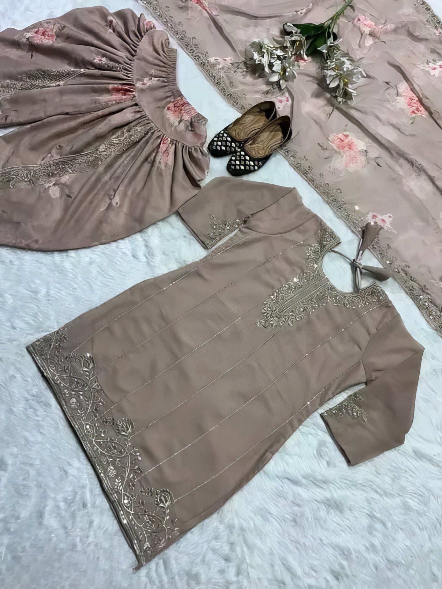 Ethnic Kurti Dhoti Dupatta