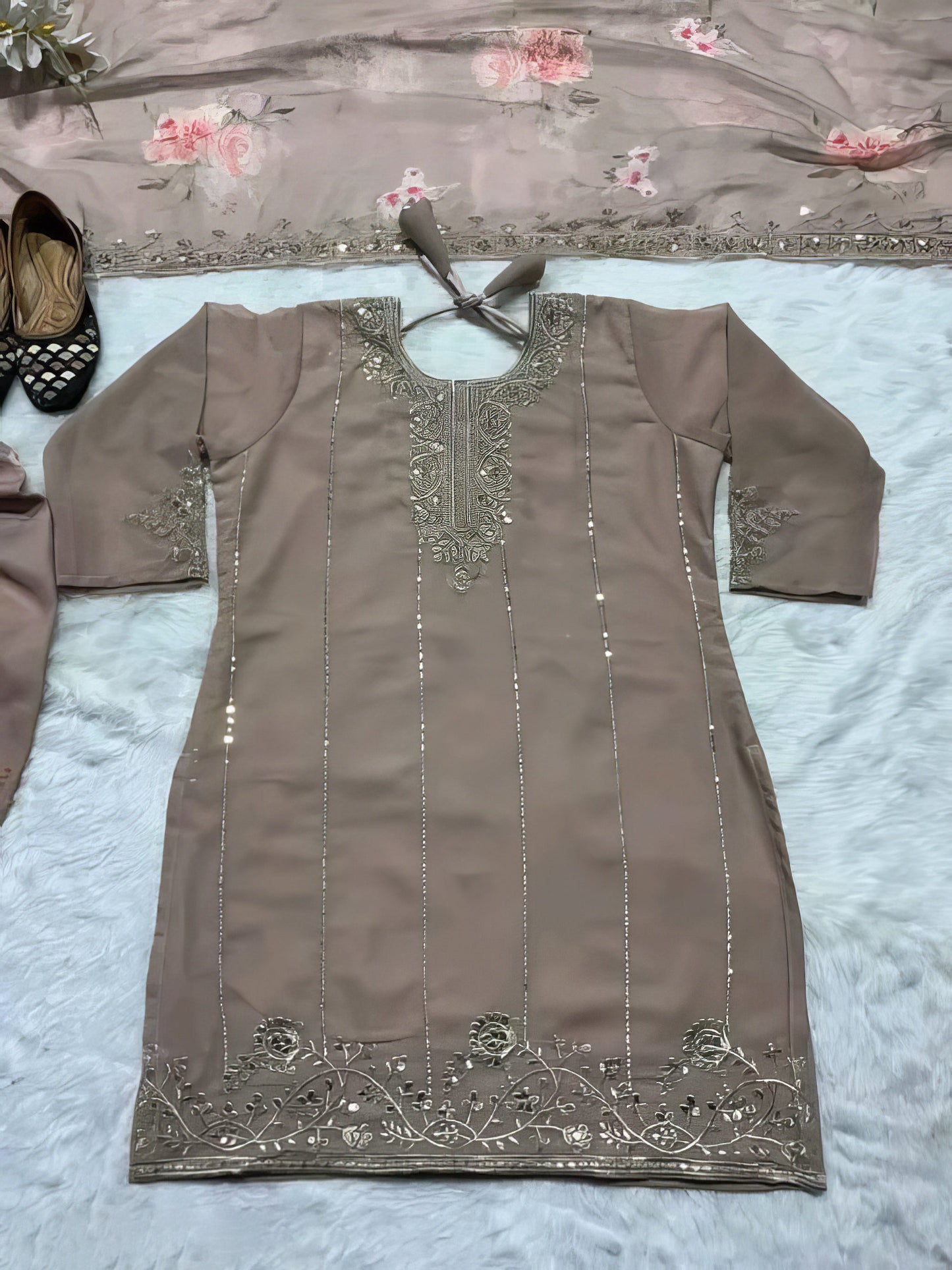 Ethnic Kurti Dhoti Dupatta