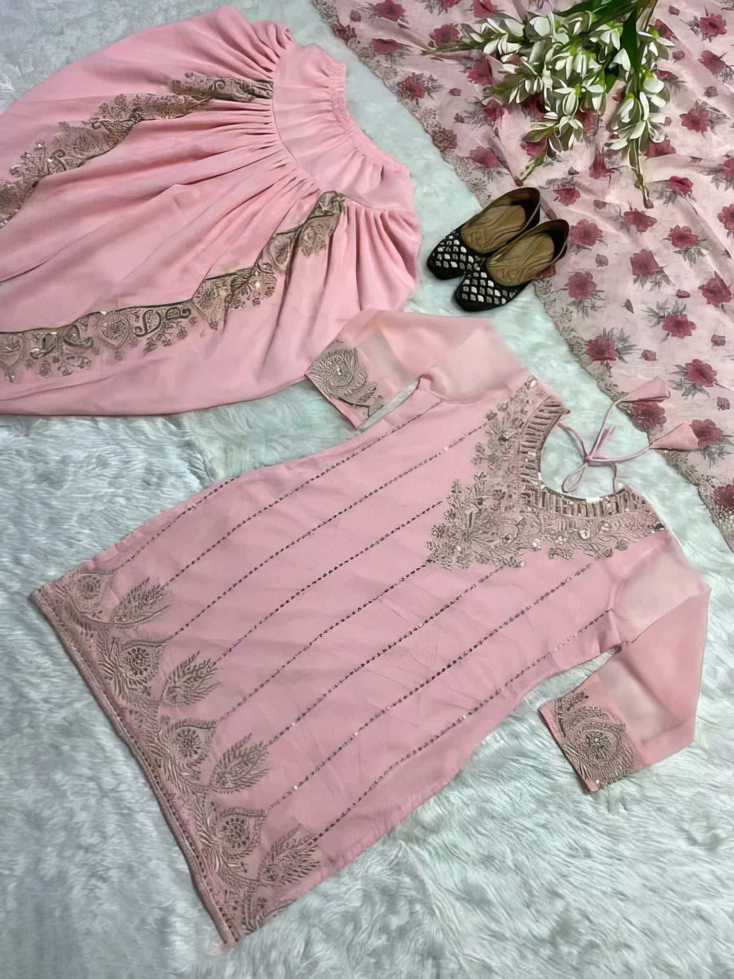 Ethnic Kurti Dhoti Dupatta
