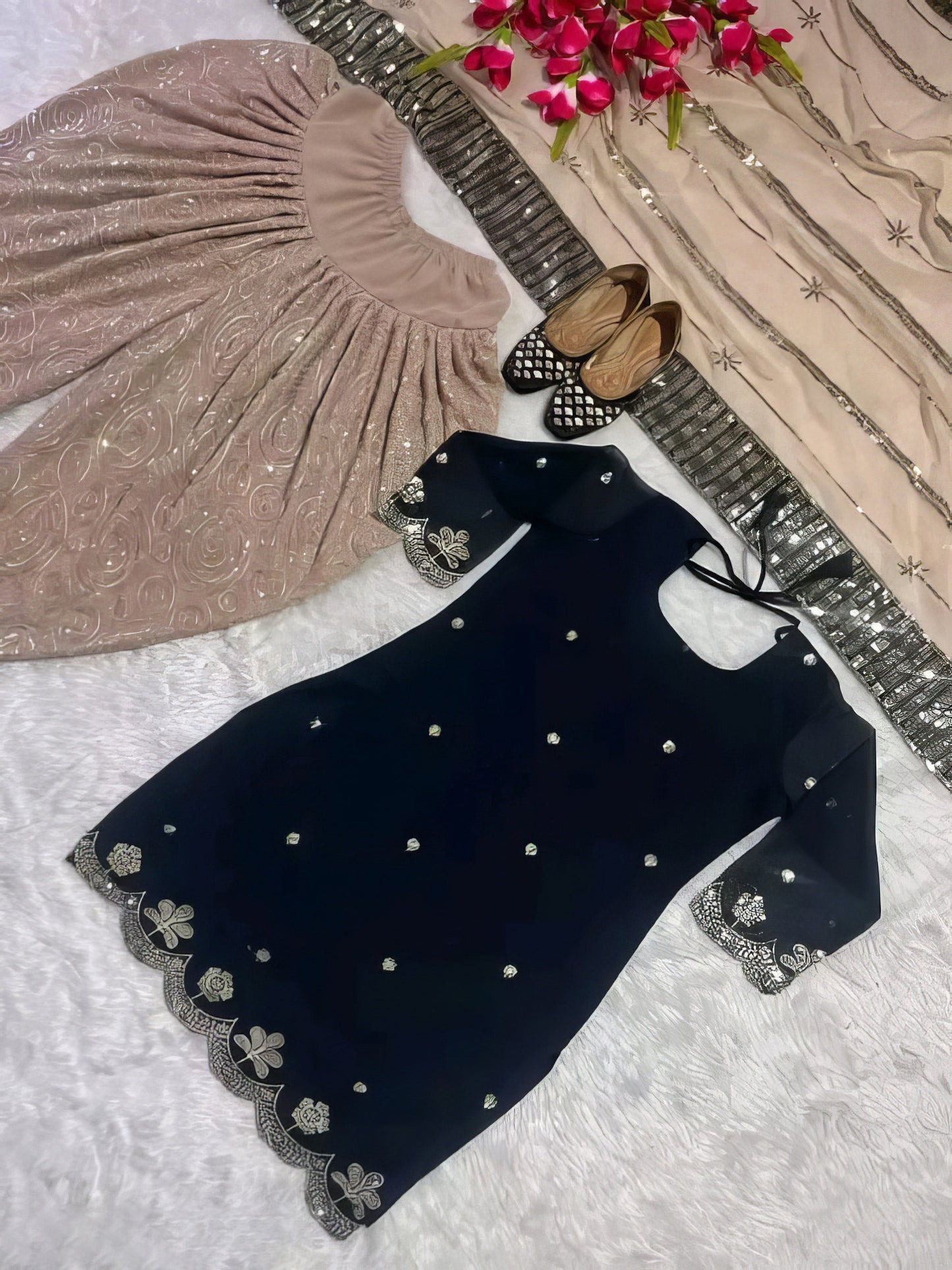Ethnic Kurti Dhoti Dupatta