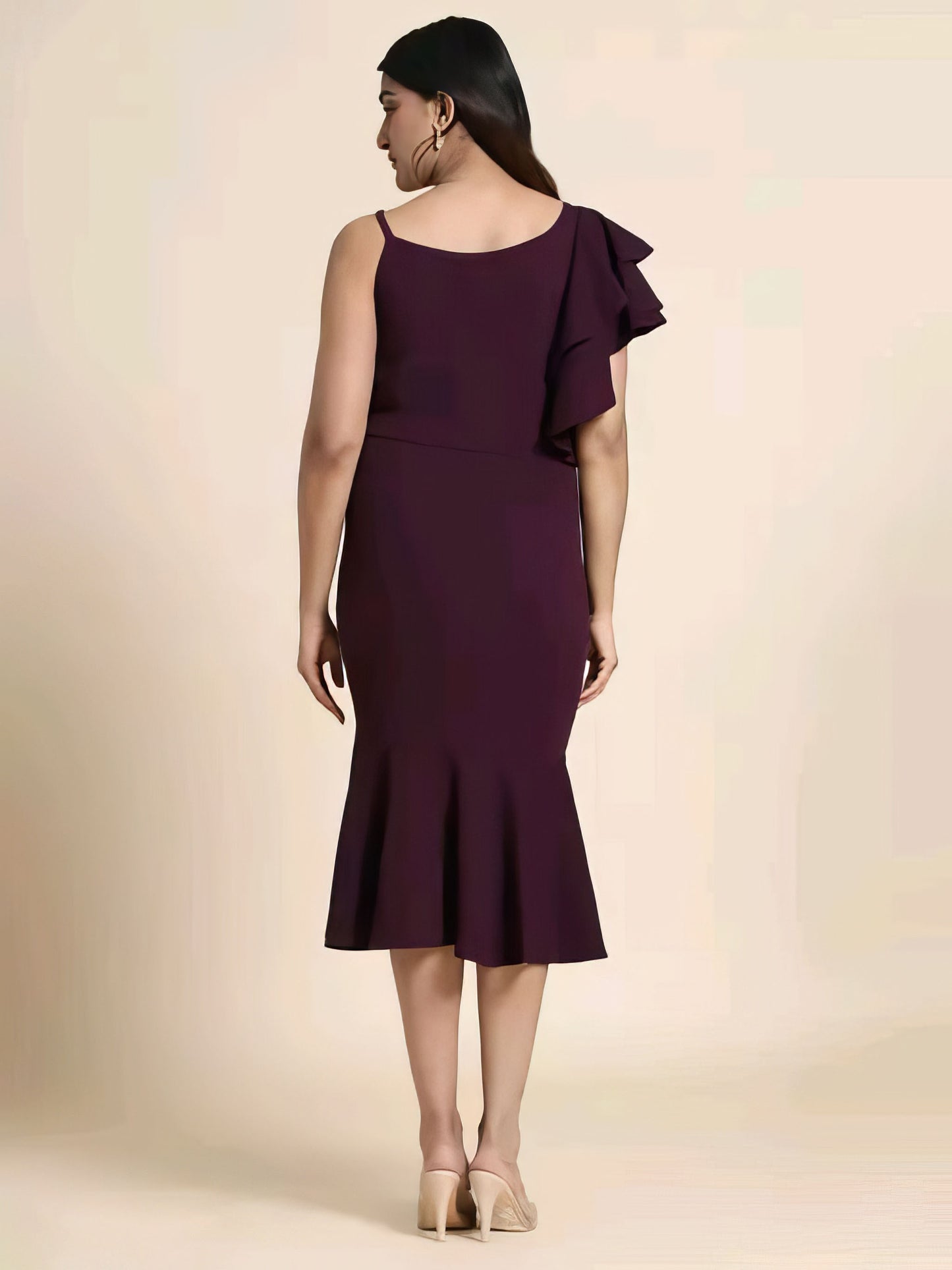Bodycon A line One Piece Ruffle Dress