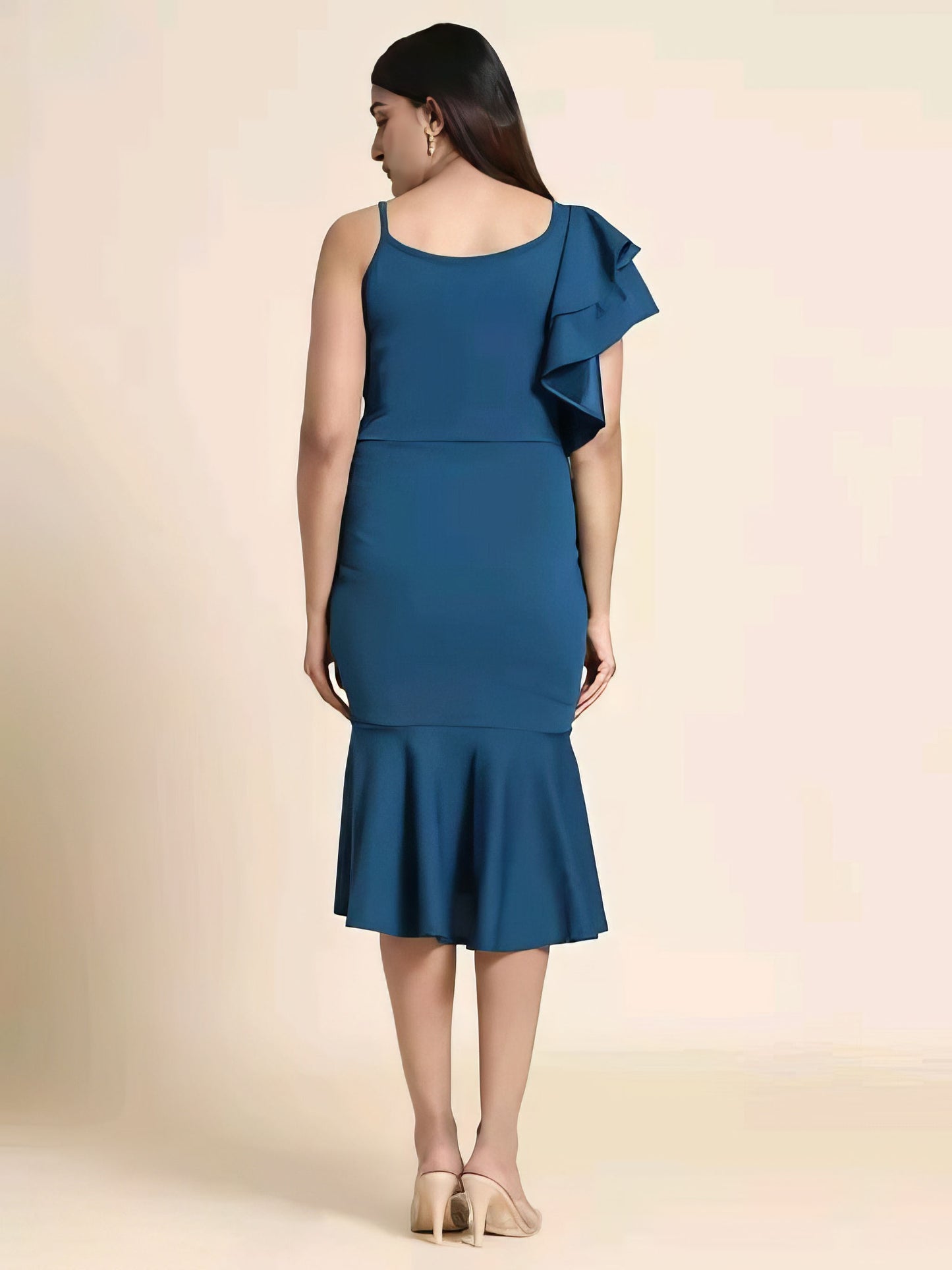 Bodycon A line One Piece Ruffle Dress