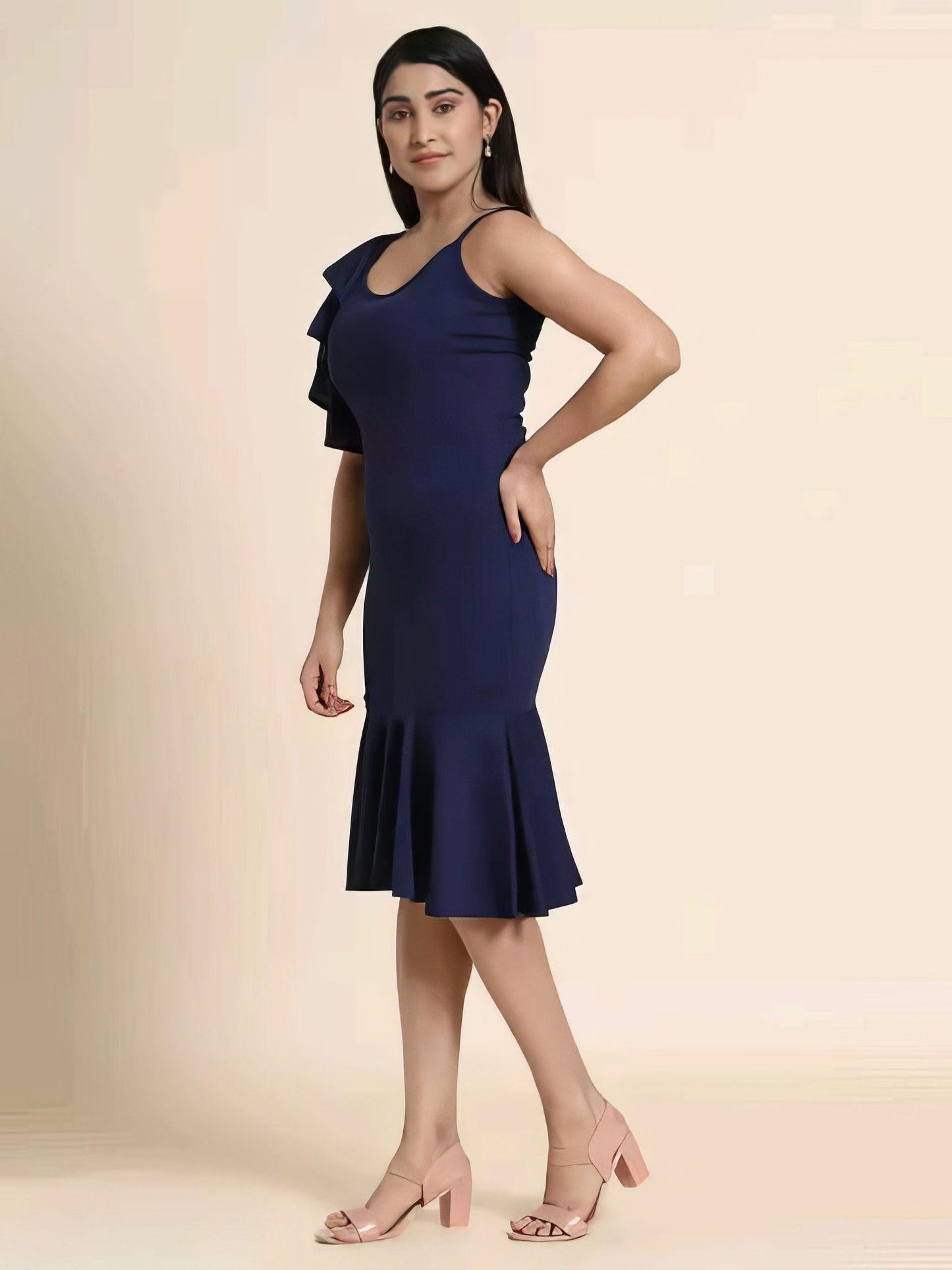Bodycon A line One Piece Ruffle Dress