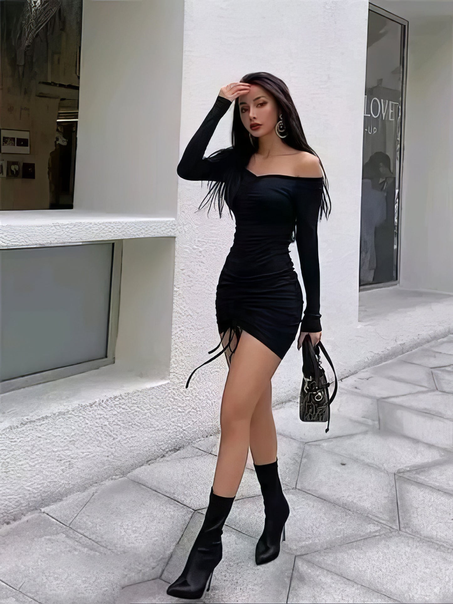 Off Shoulder BodyCon Mini Dress