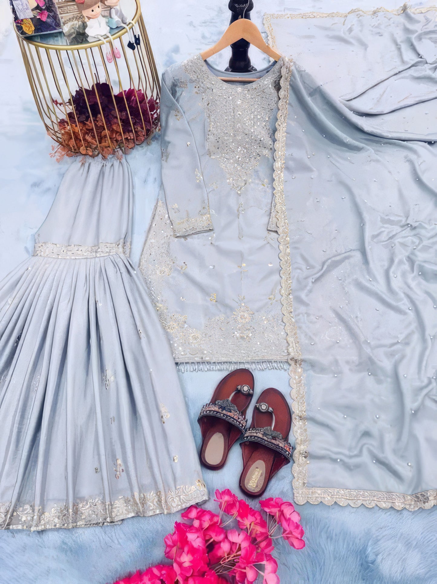 Designer Wear Ready Sharara Set