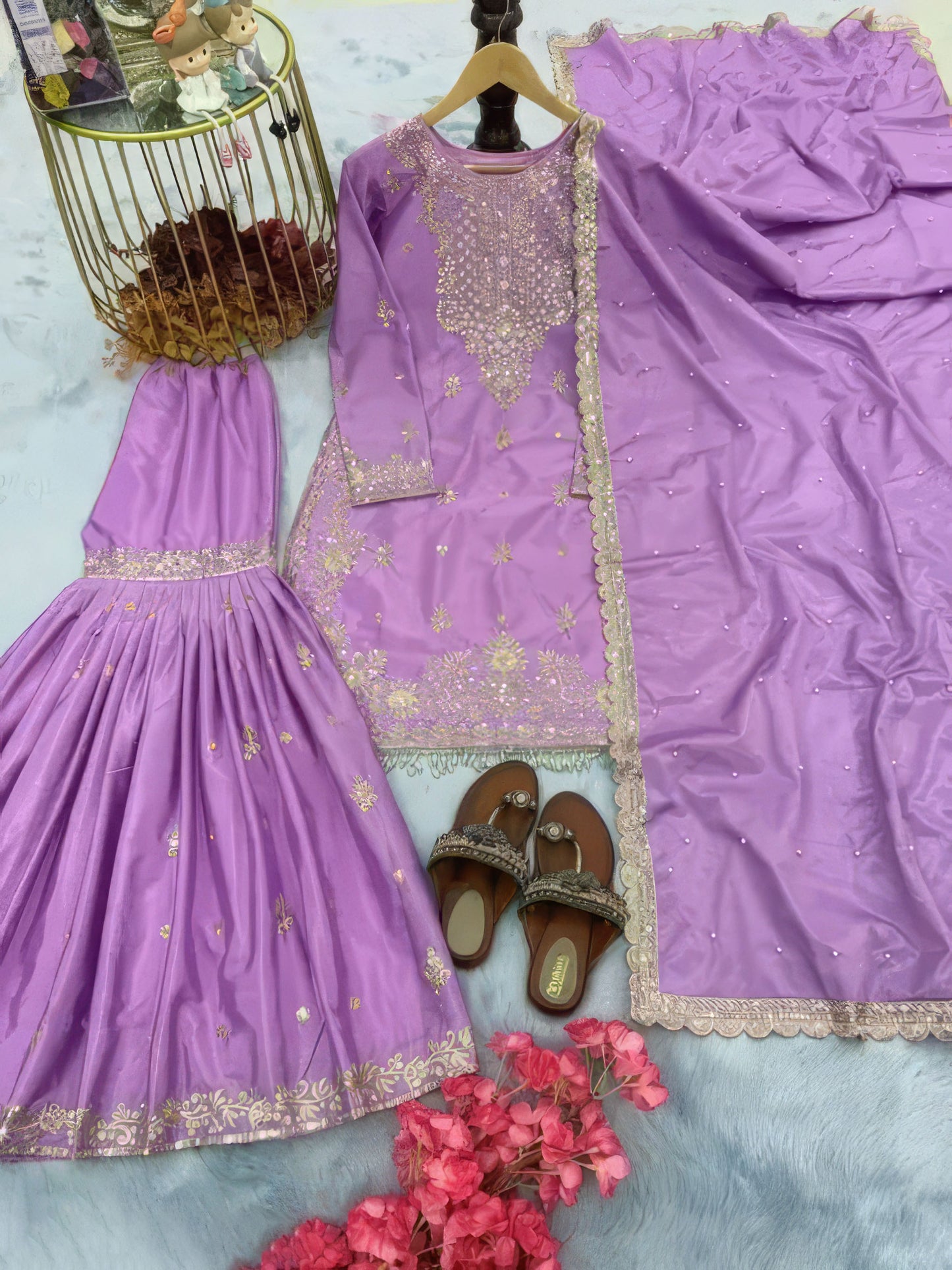 Designer Wear Ready Sharara Set
