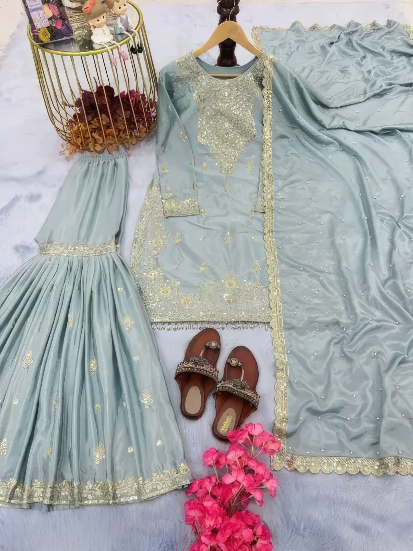 Designer Wear Ready Sharara Set