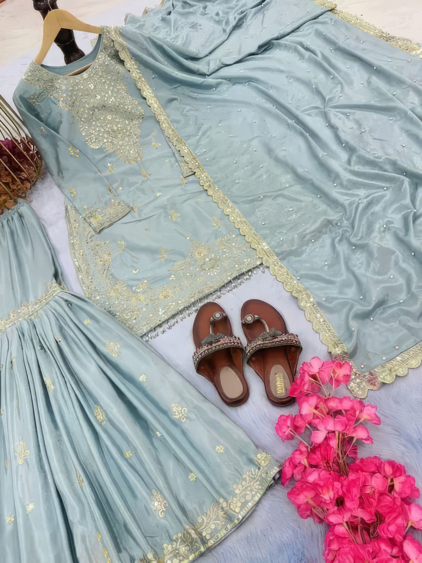 Designer Wear Ready Sharara Set
