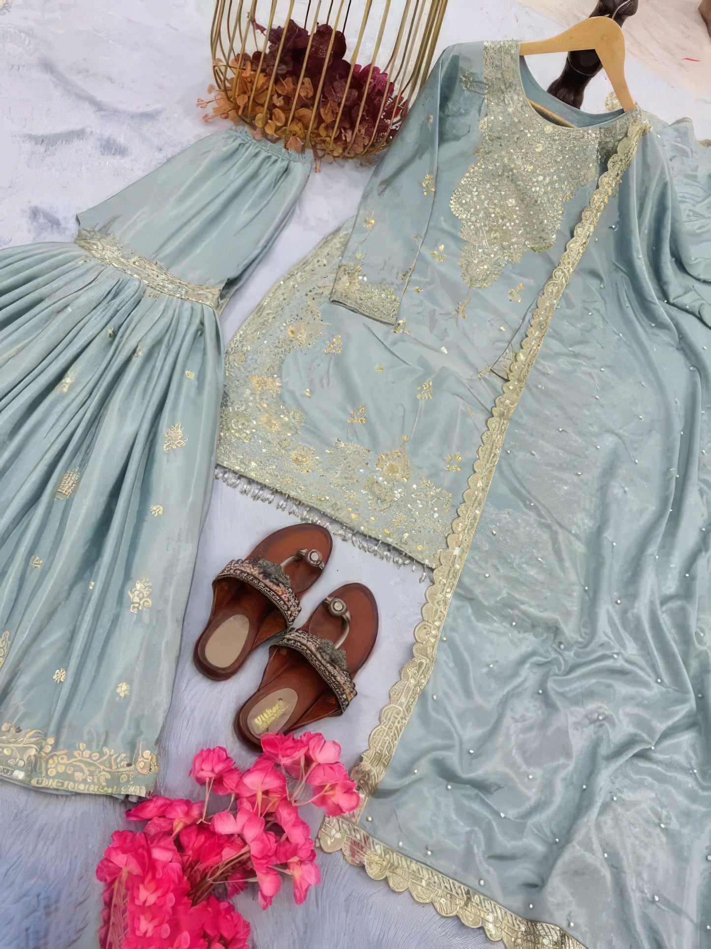Designer Wear Ready Sharara Set