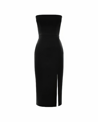 Solid Off-Shoulder Partywear Corset Dress
