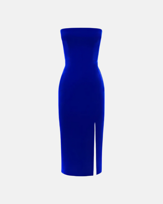 Solid Off-Shoulder Partywear Corset Dress
