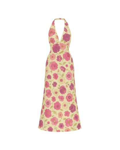 Magenta White Maxi Dress