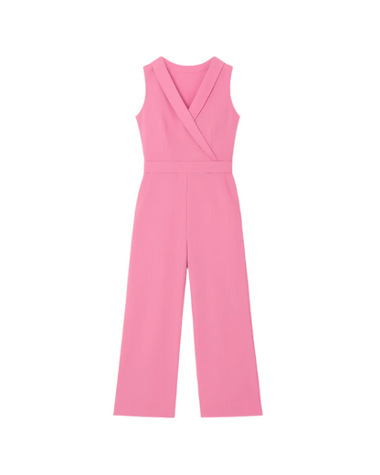 Trendy V-neck Jumpsuit with Insert Pockets