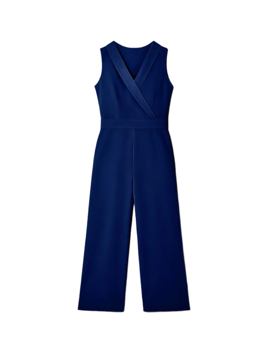 Trendy V-neck Jumpsuit with Insert Pockets