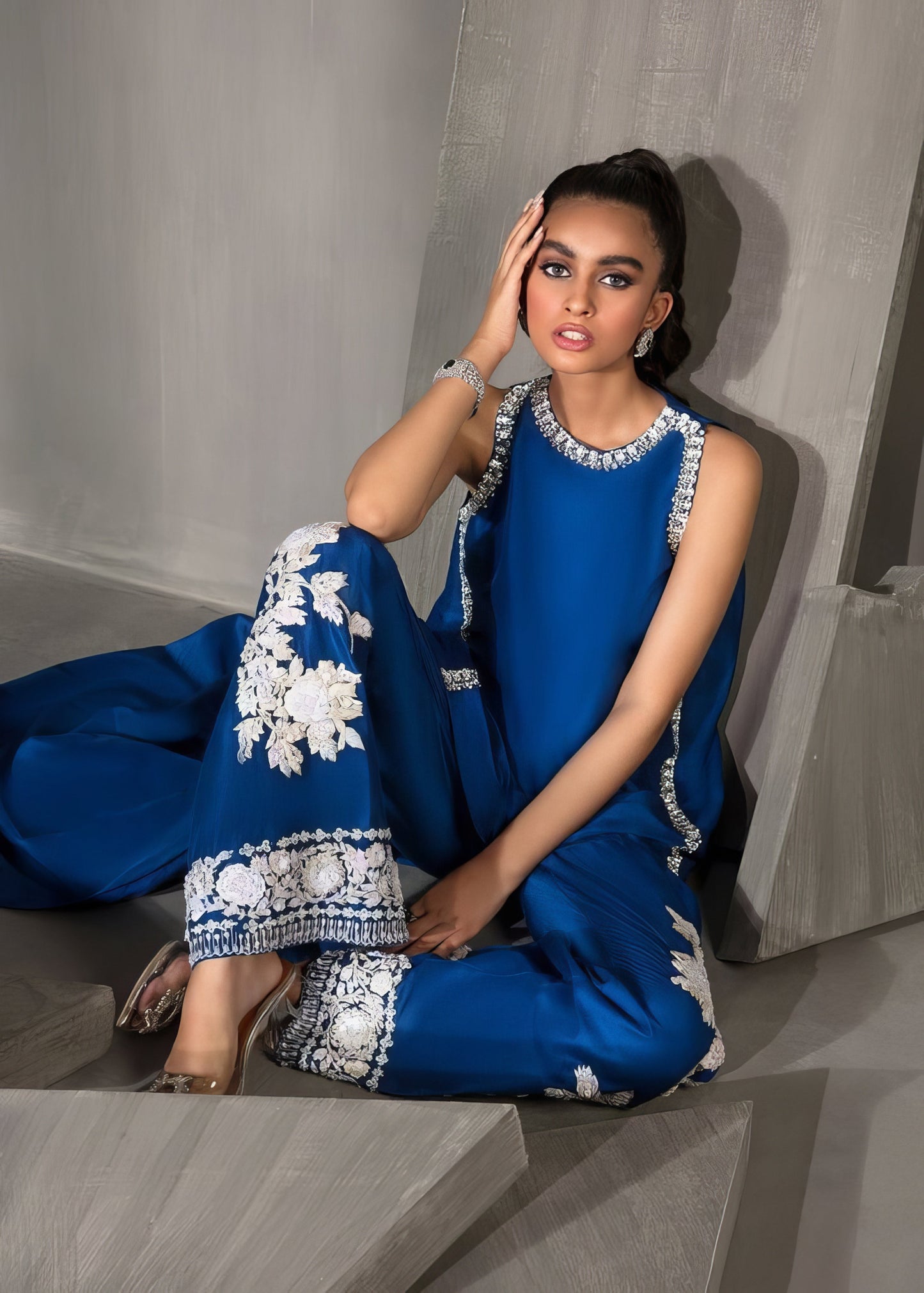 Blue Luxury Designer Outfit